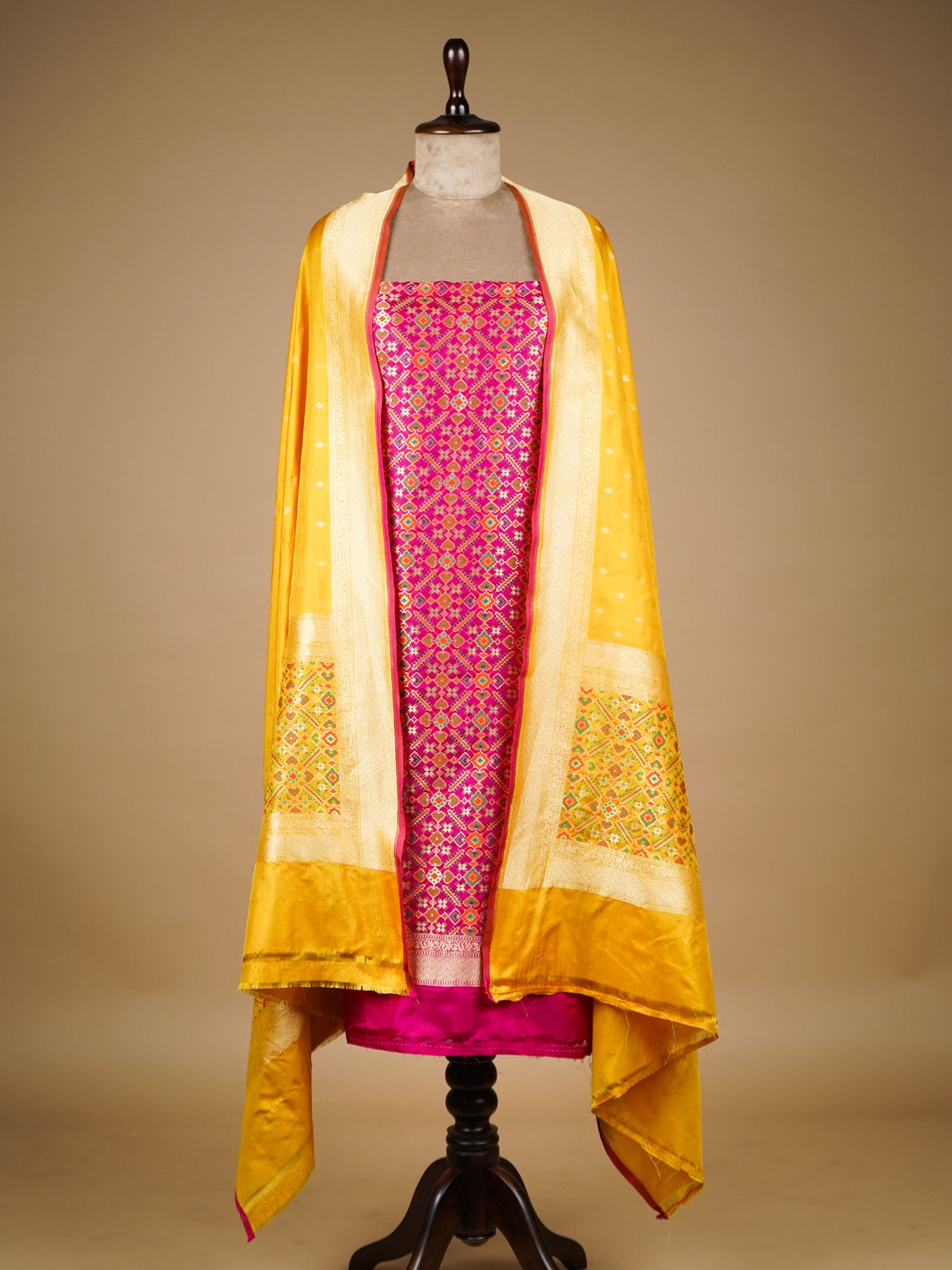Pink Silk Dress Material
