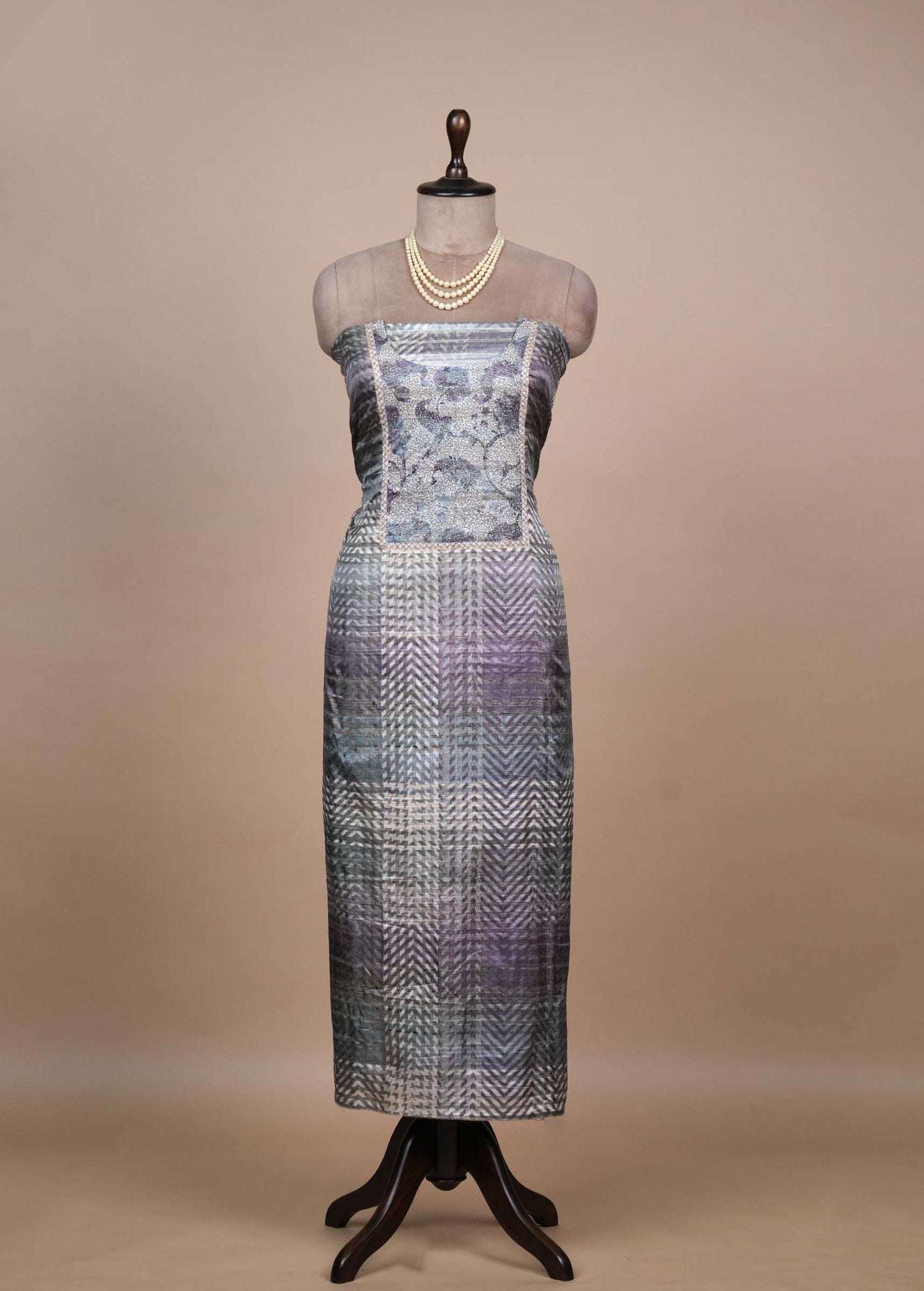 Cream Cotton Silk Dress Material