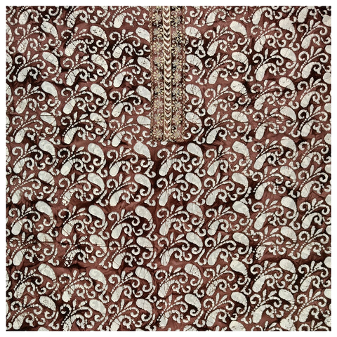 Brown Cotton Dress Material