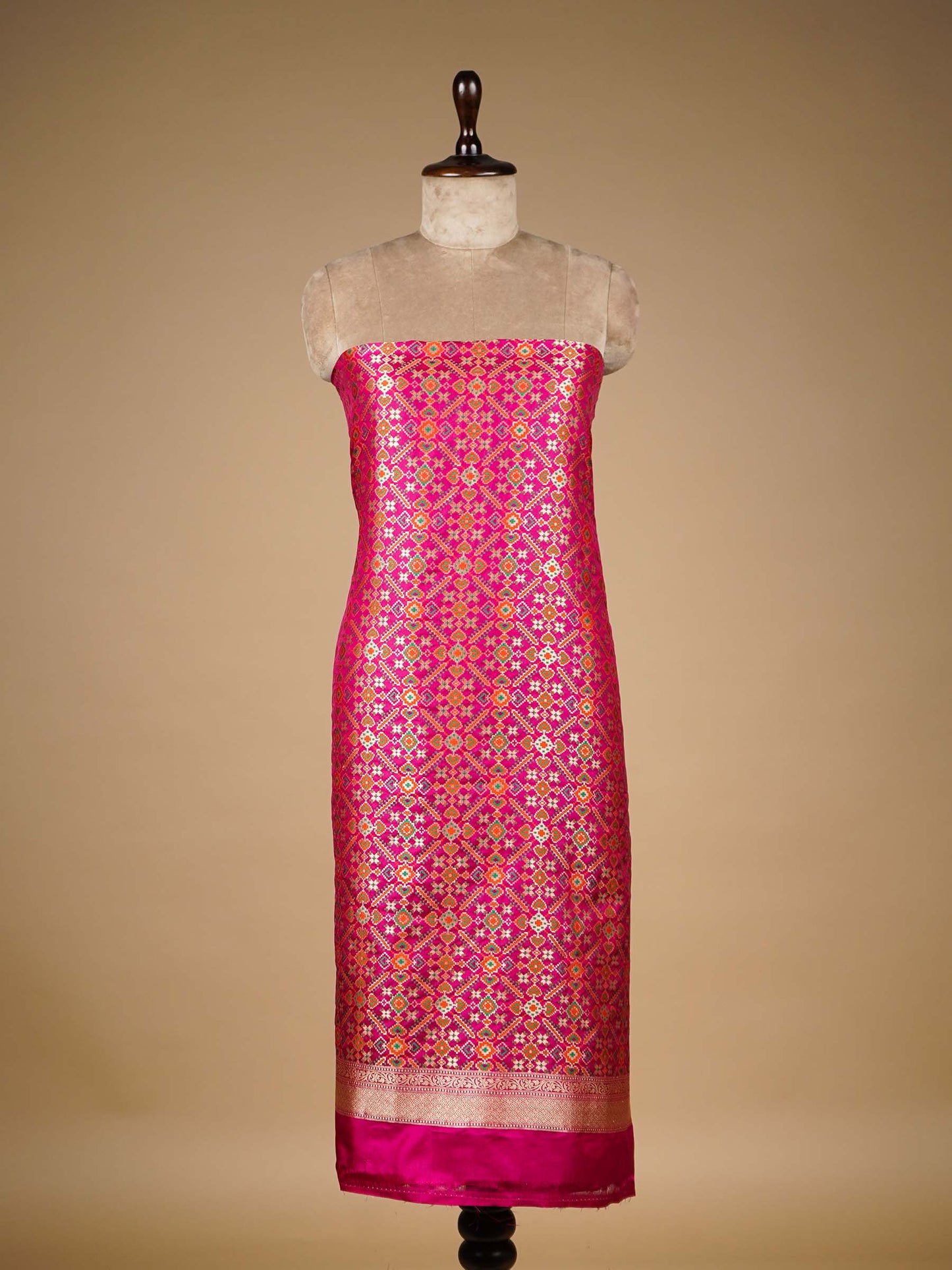 Pink Silk Dress Material