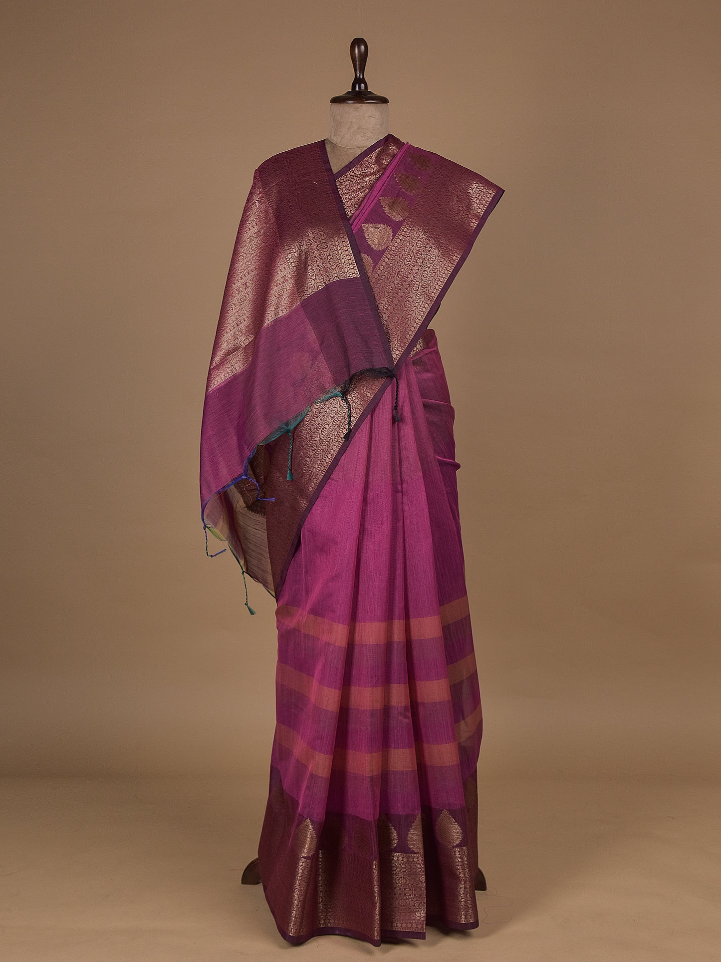 Pink Cotton Silk Banarasi Saree