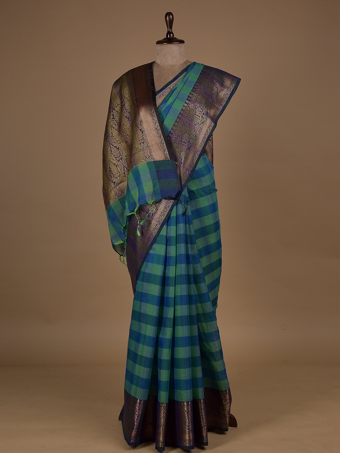 Multicoloured Cotton Silk Banarasi Saree