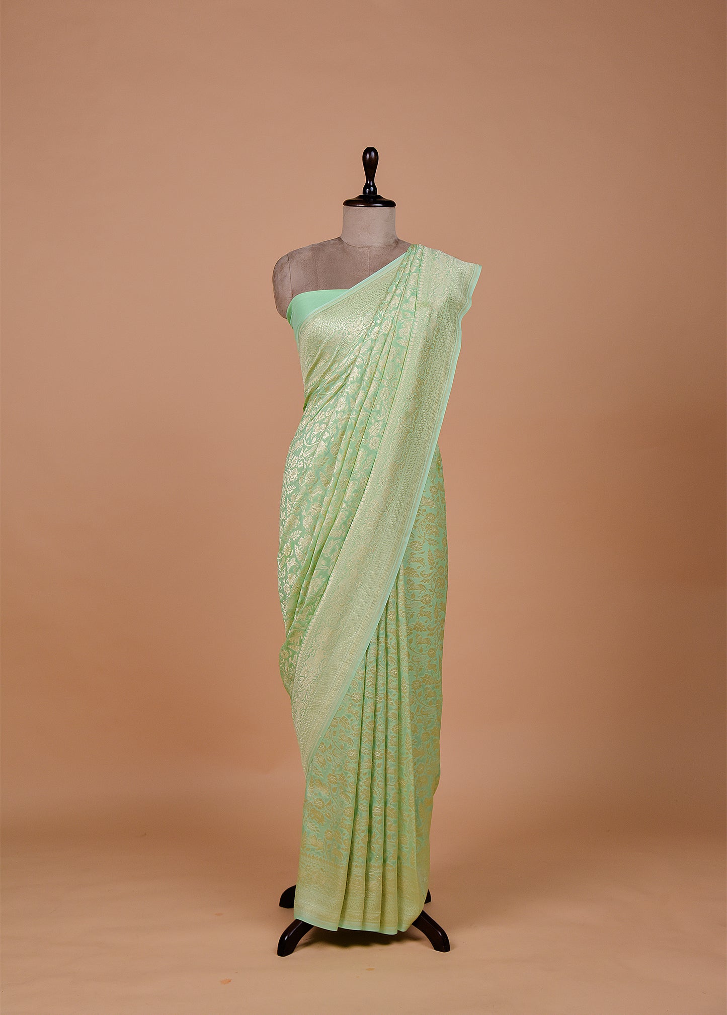 Green Georgette Banarasi Saree
