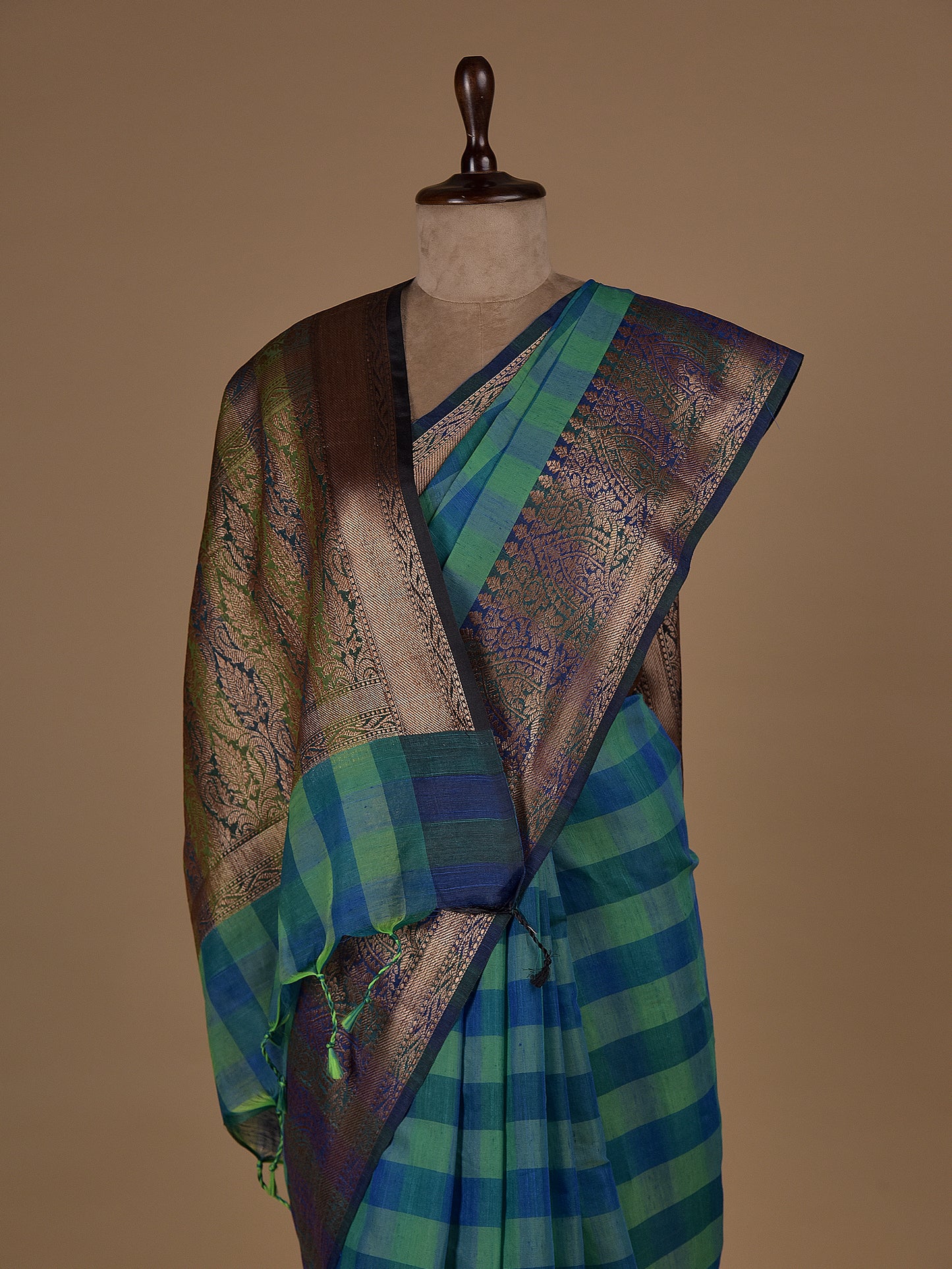 Multicoloured Cotton Silk Banarasi Saree