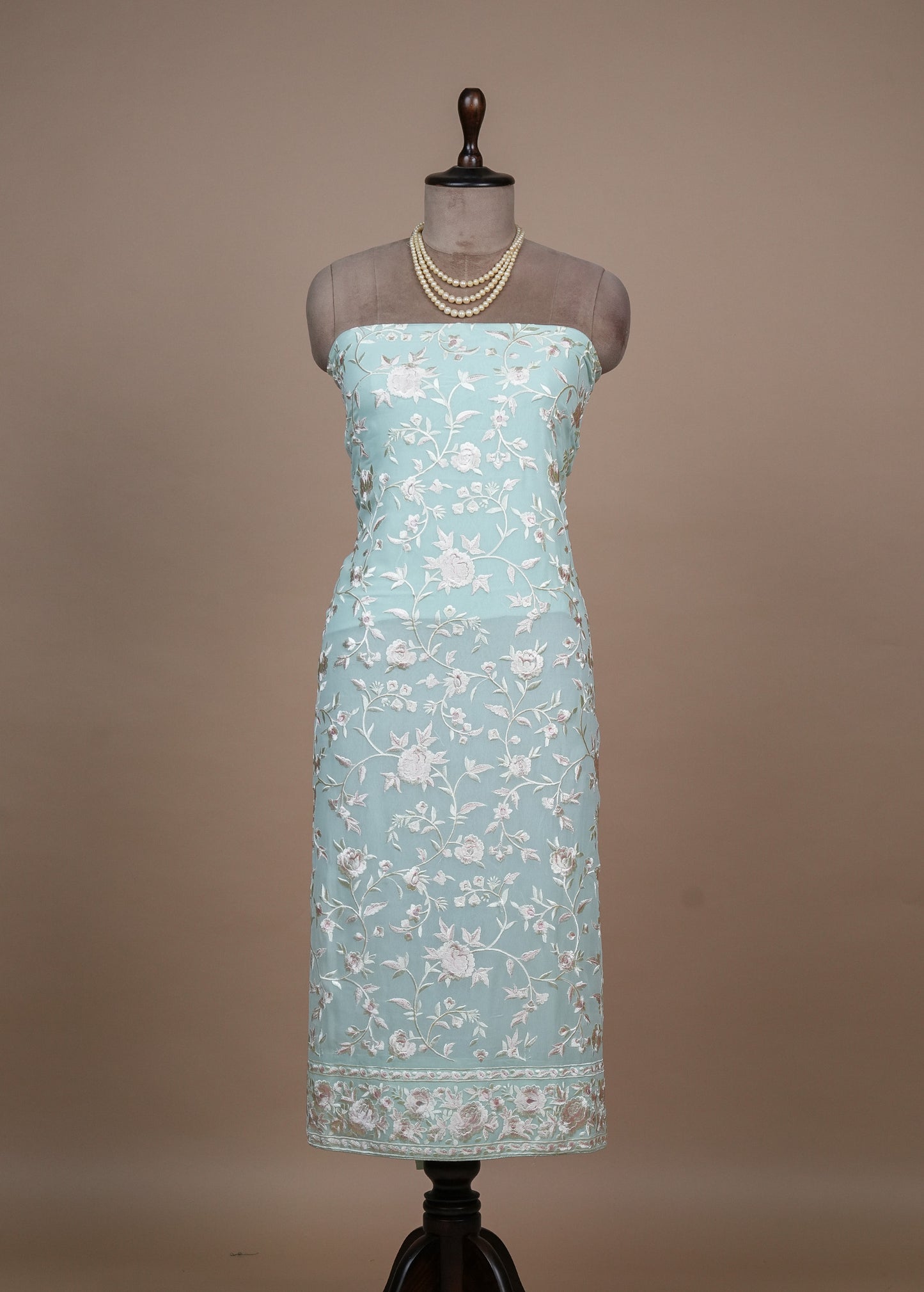 Blue Georgette Dress Material