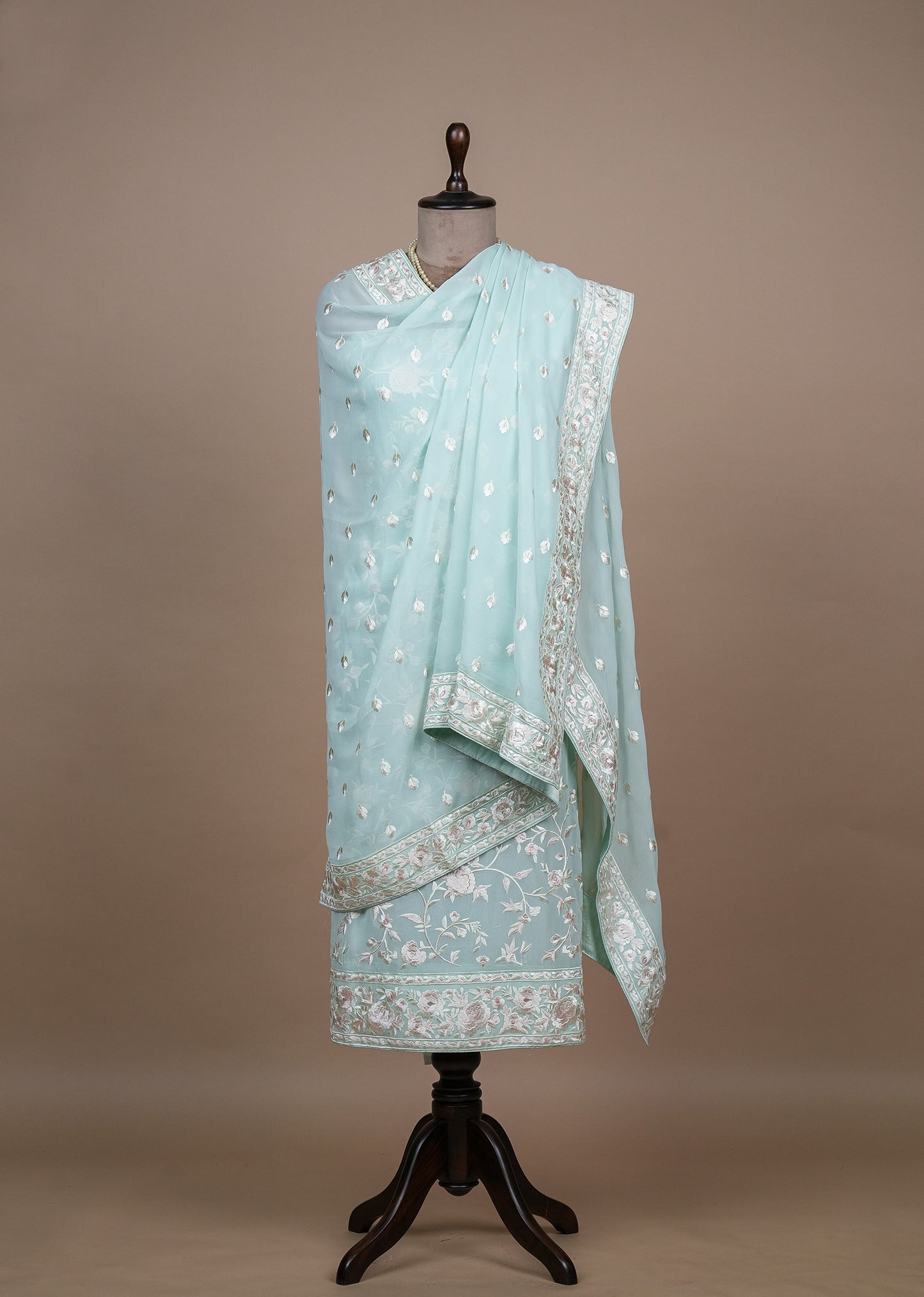 Blue Georgette Dress Material