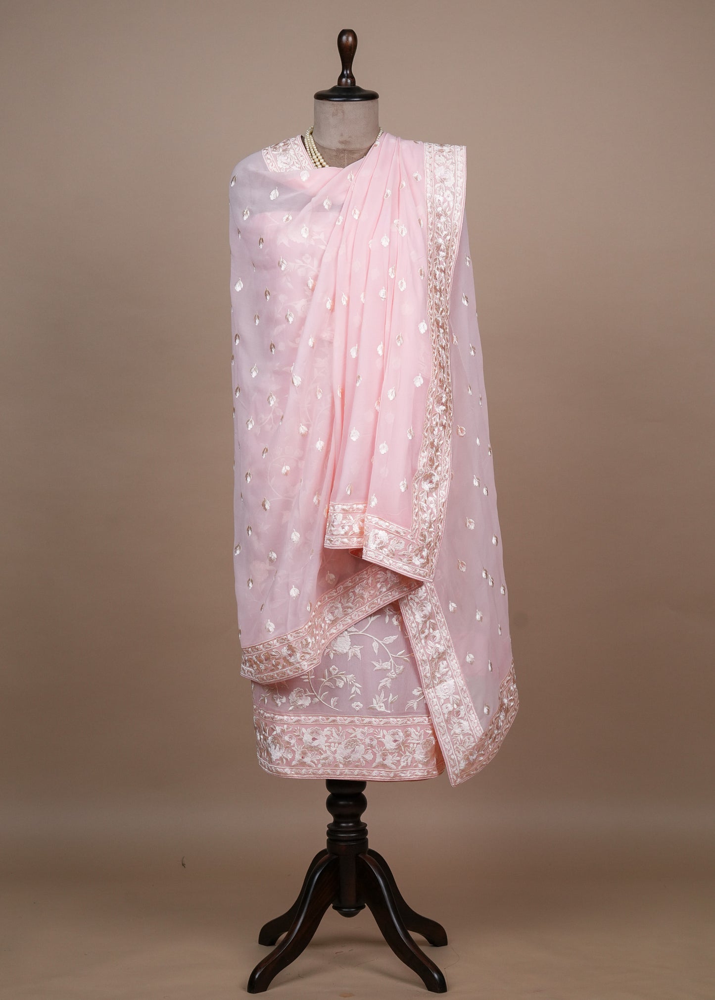 Pink Georgette Dress Material