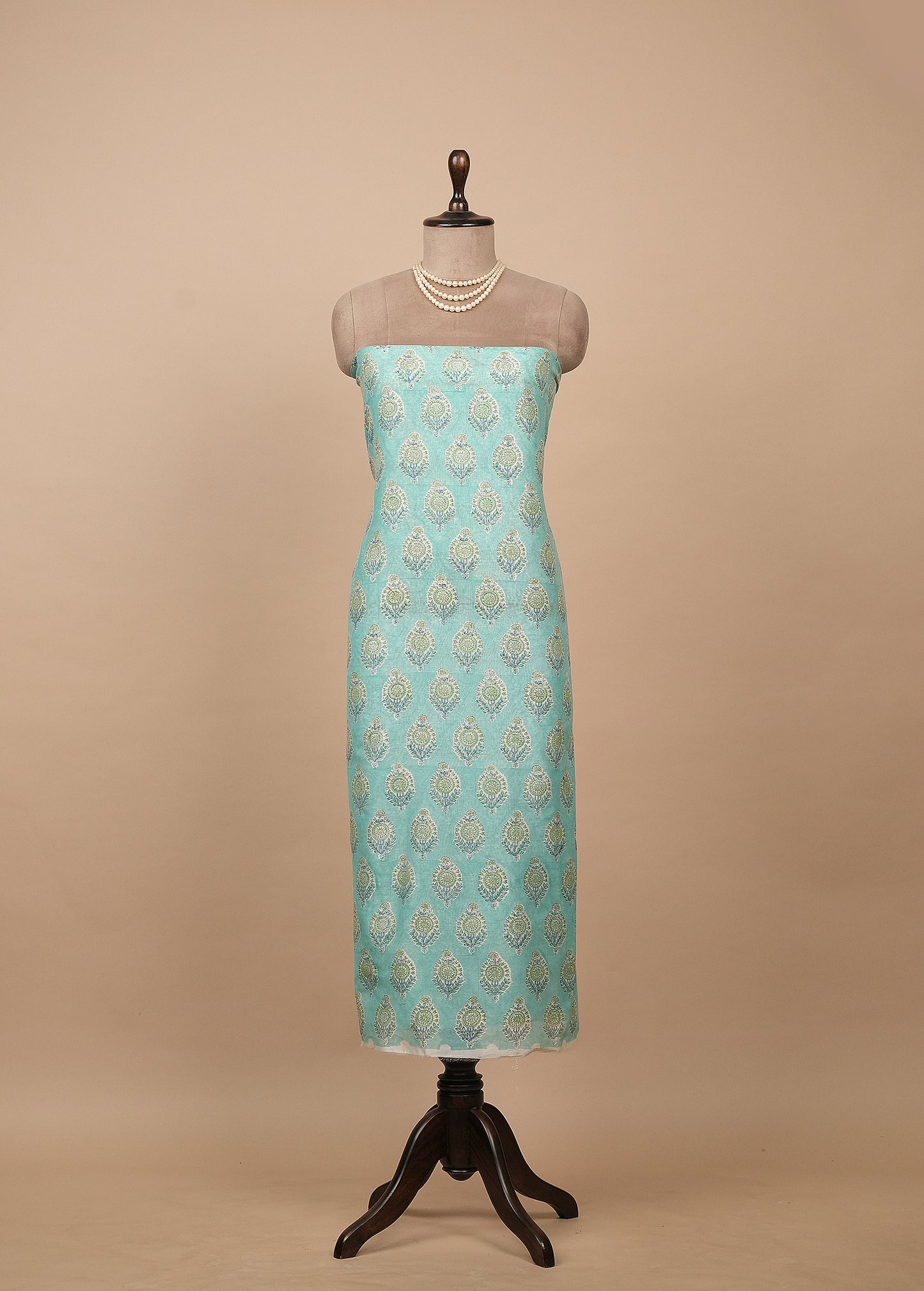Blue Cotton Dress Material