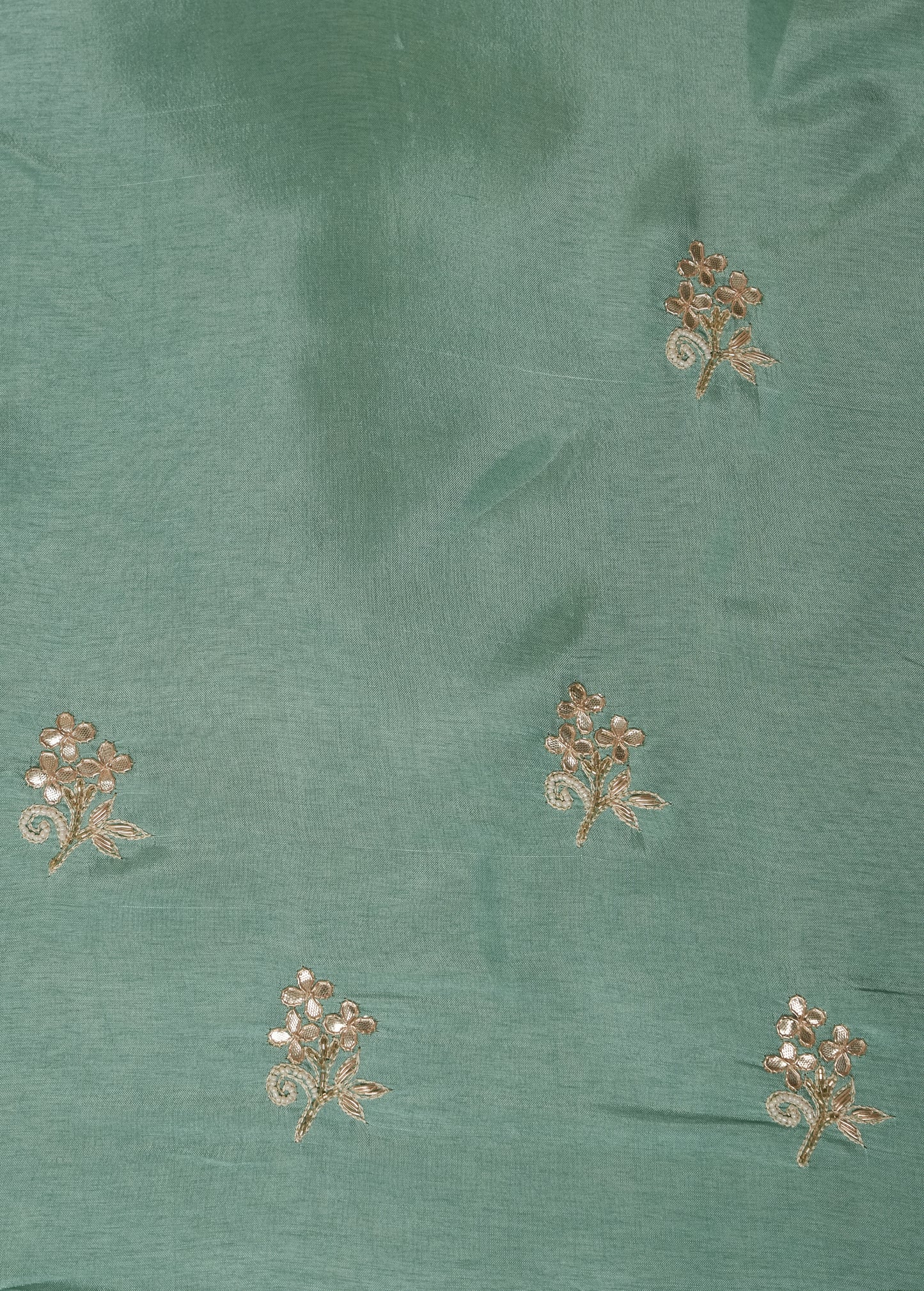 Blue Georgette Satin Saree