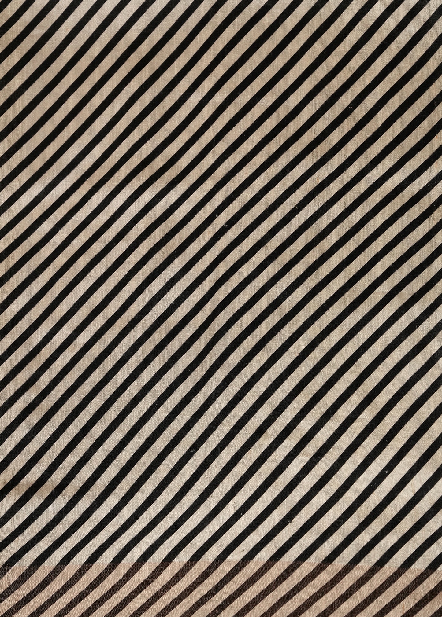 Black & White Tussar Printed Saree