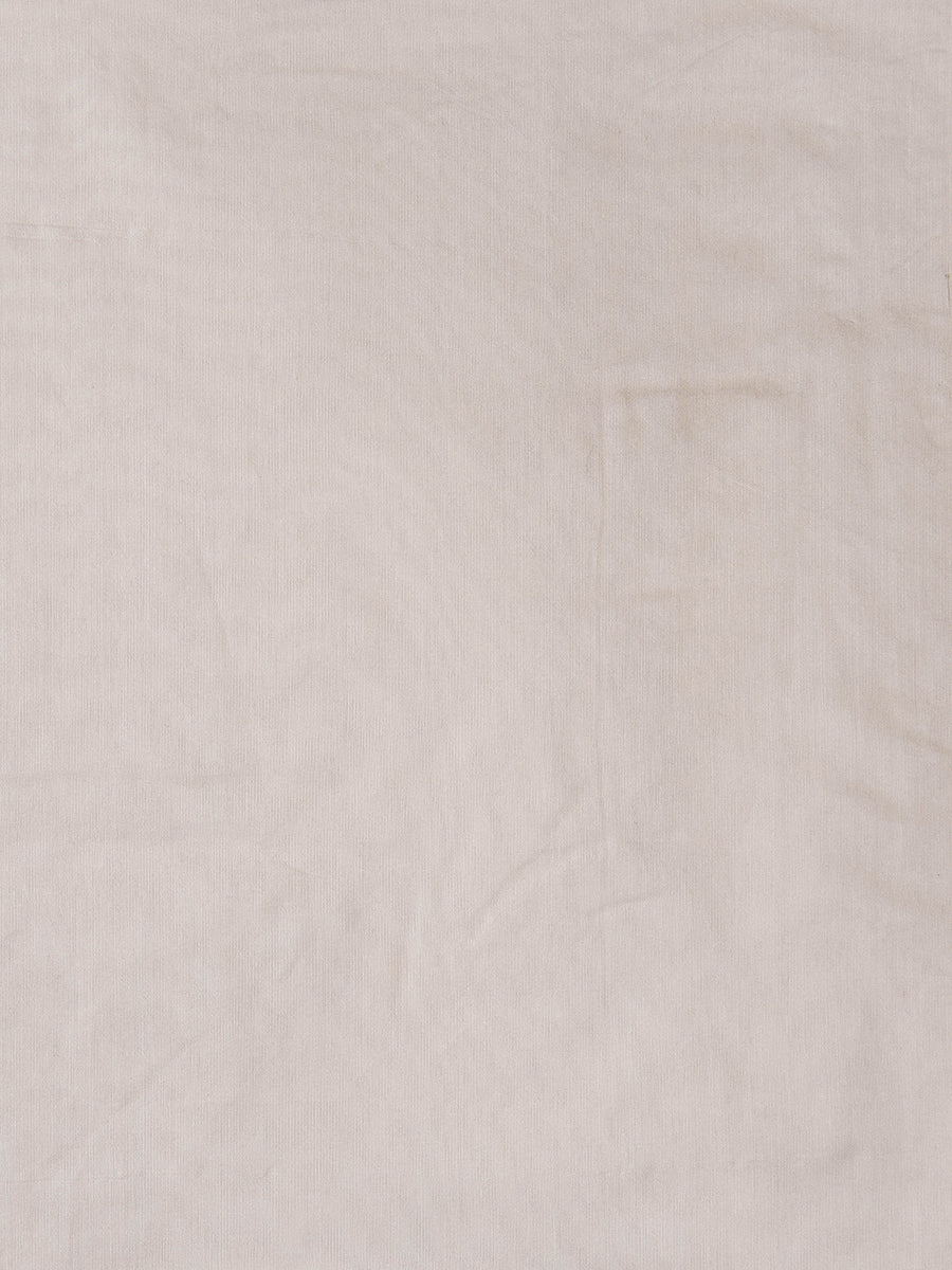 Cream Handloom Cotton Dress Material,