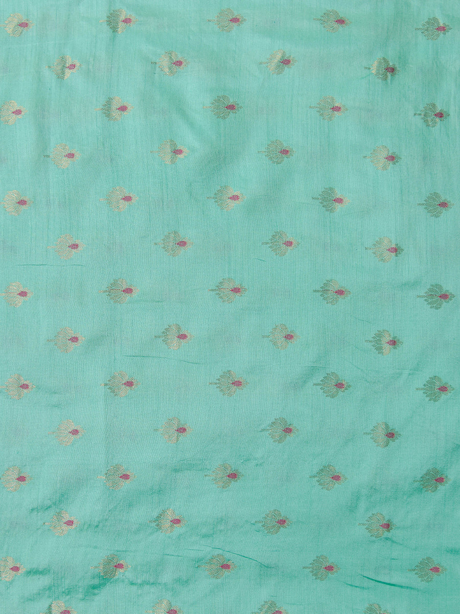 Blue Kora Banarasi Saree