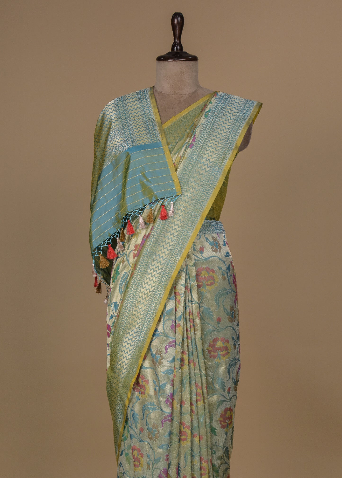 Green Tissue Silk Banarasi Saree