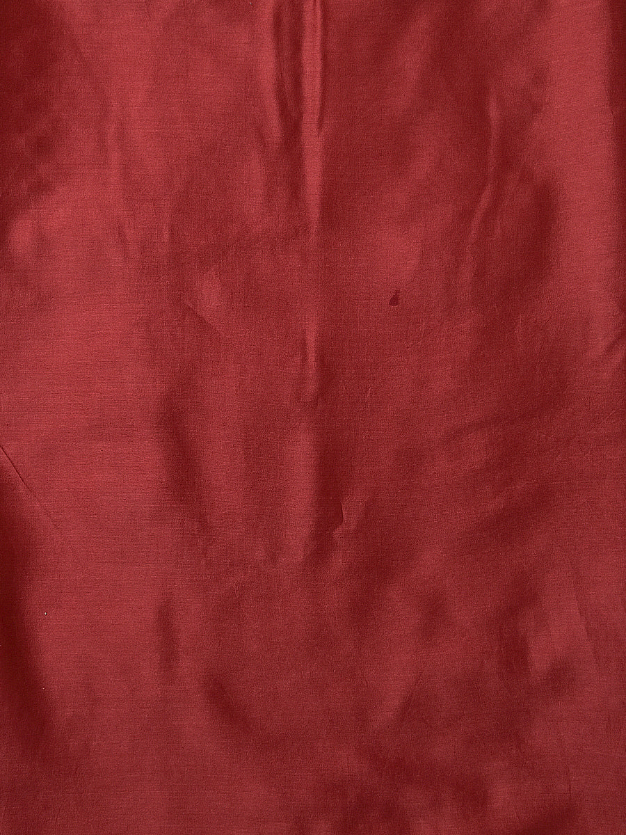 Red Chanderi Cotton Dress Material