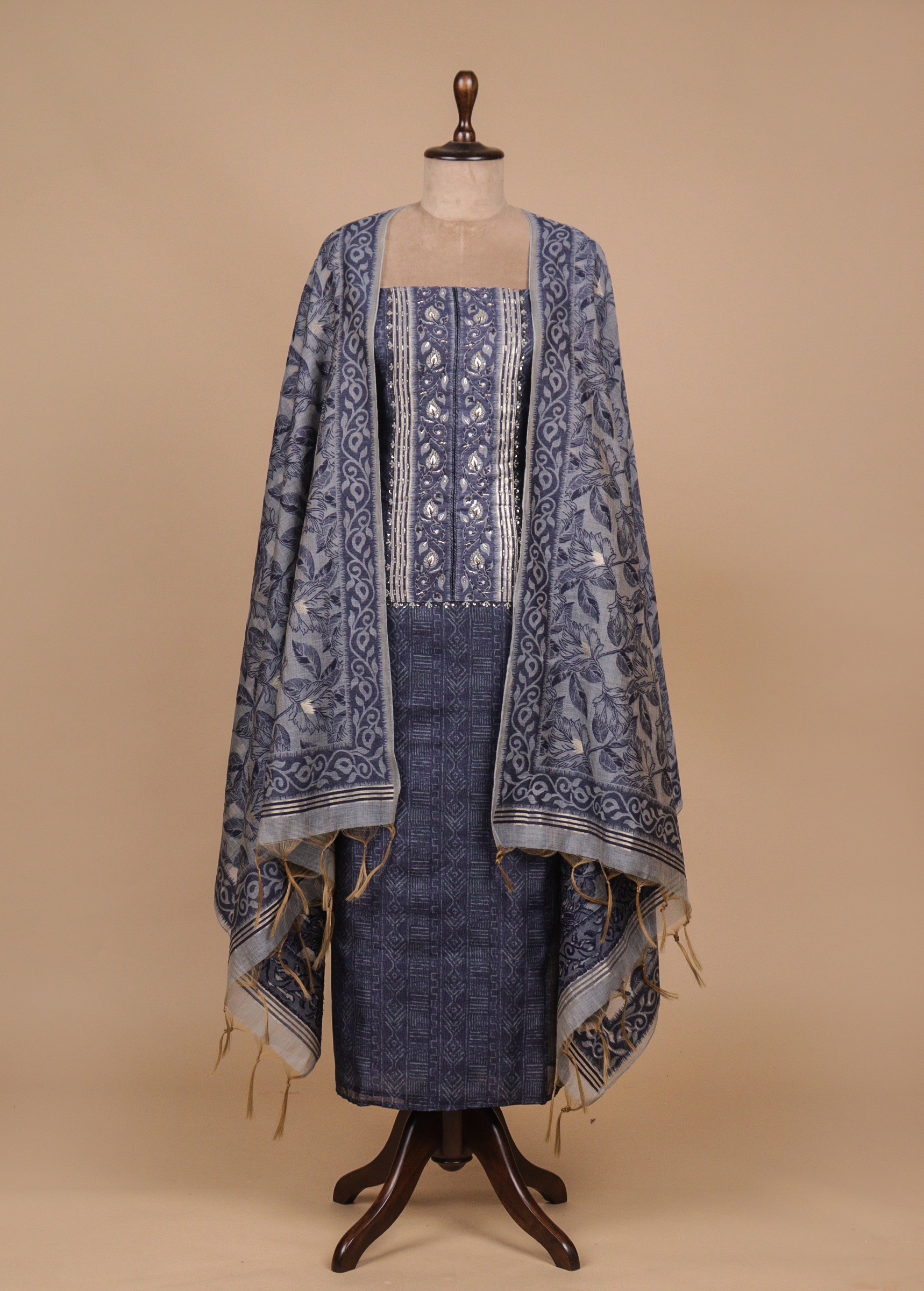 blue cotton dress material cotton dress material unstitched Bombay Batik