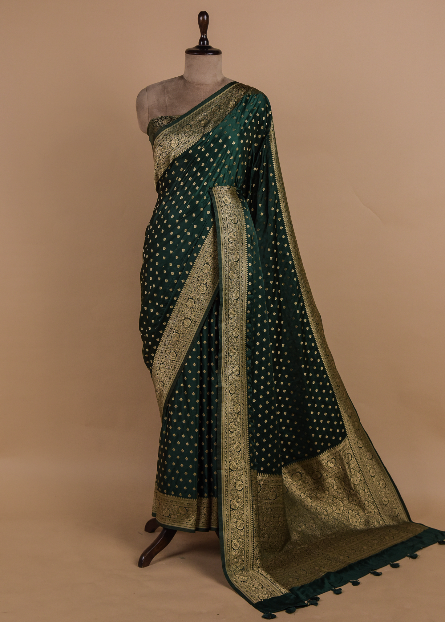 Green Art Crepe Banarasi Saree