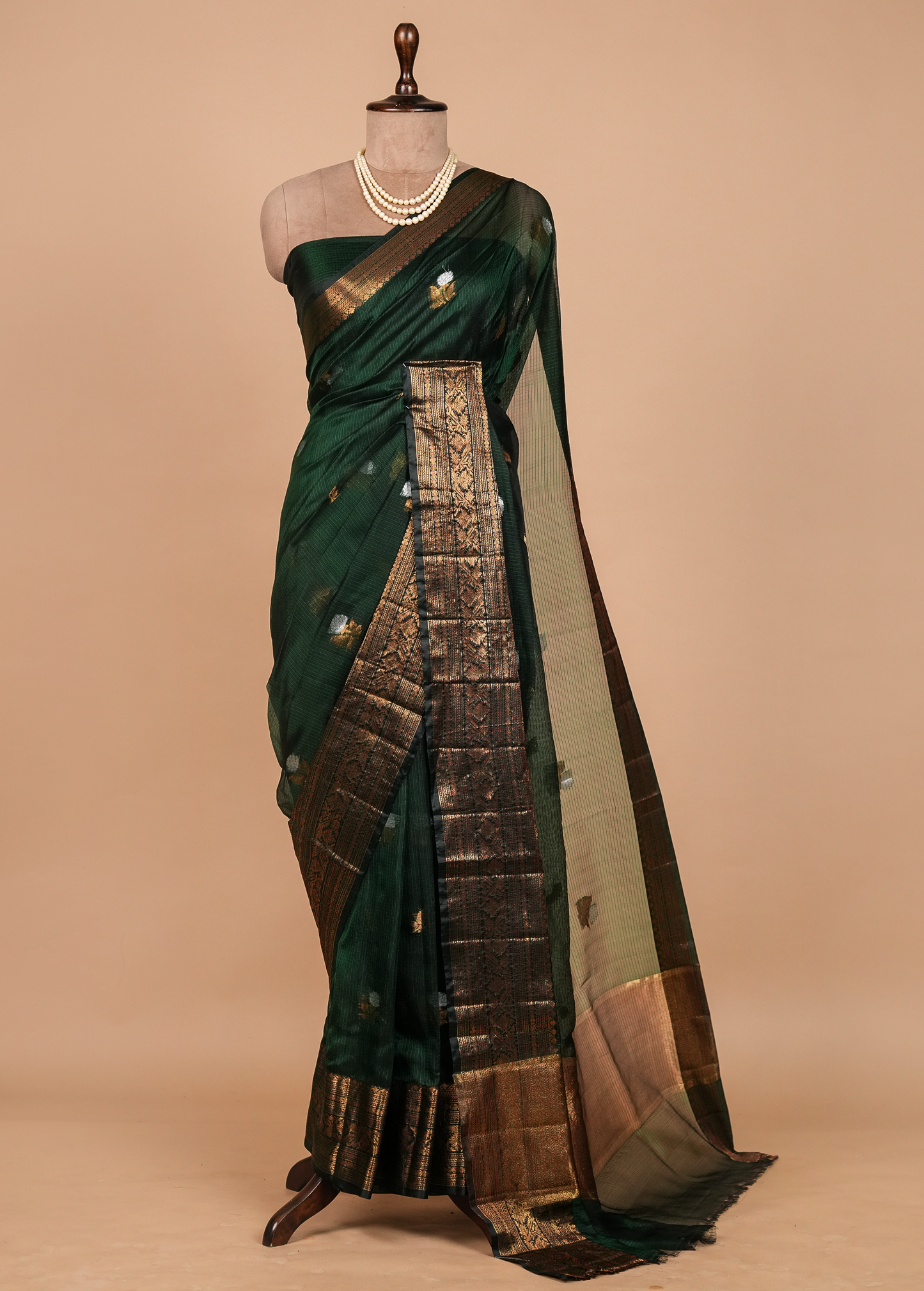 Green Kota Cotton Saree