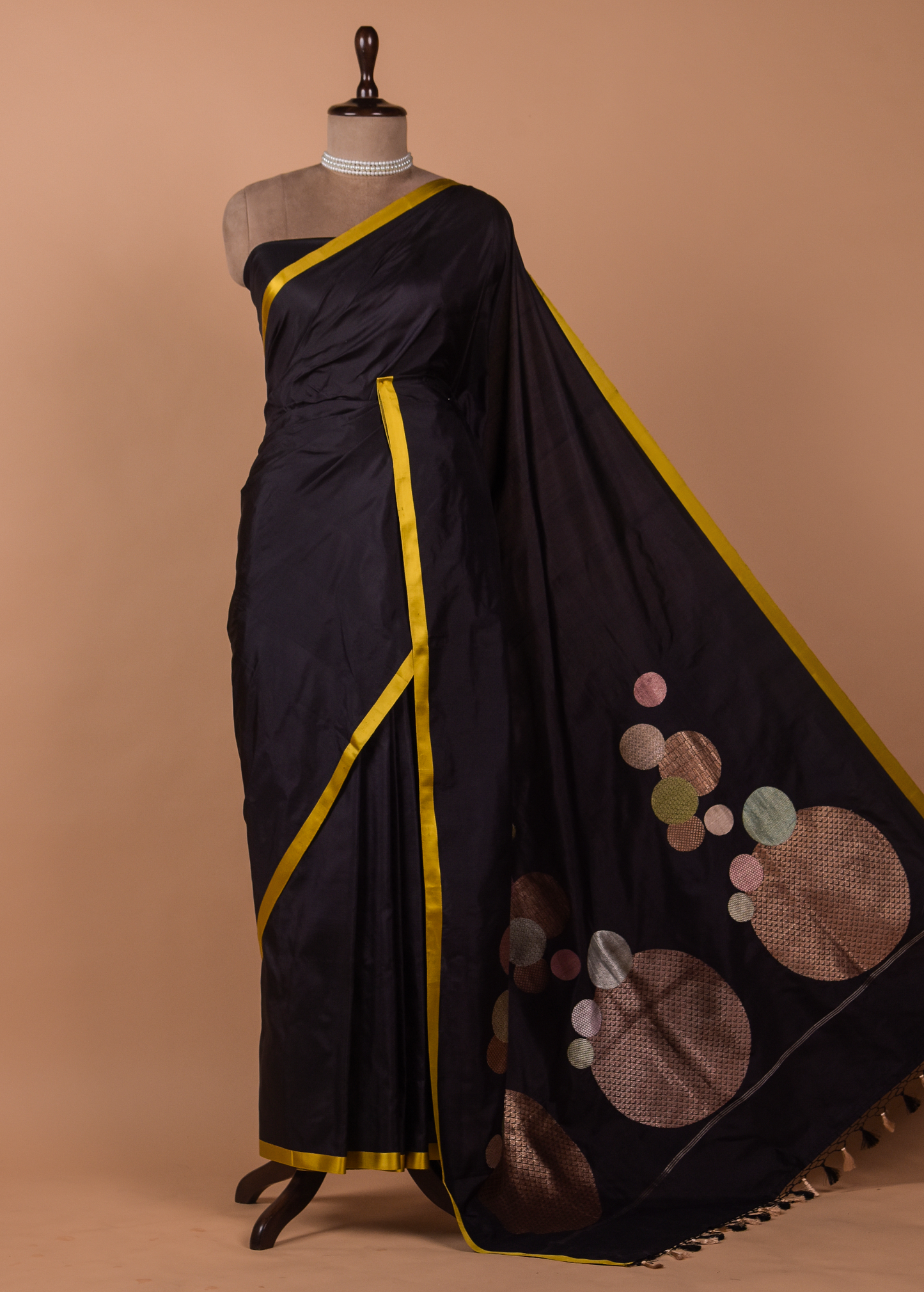 Black Silk Banarasi Saree