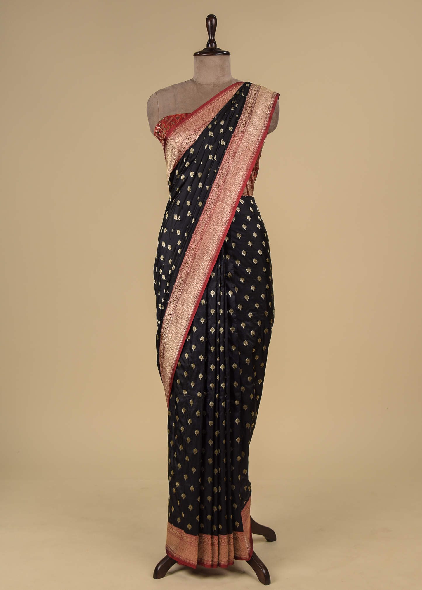 Black Silk Banarasi Saree