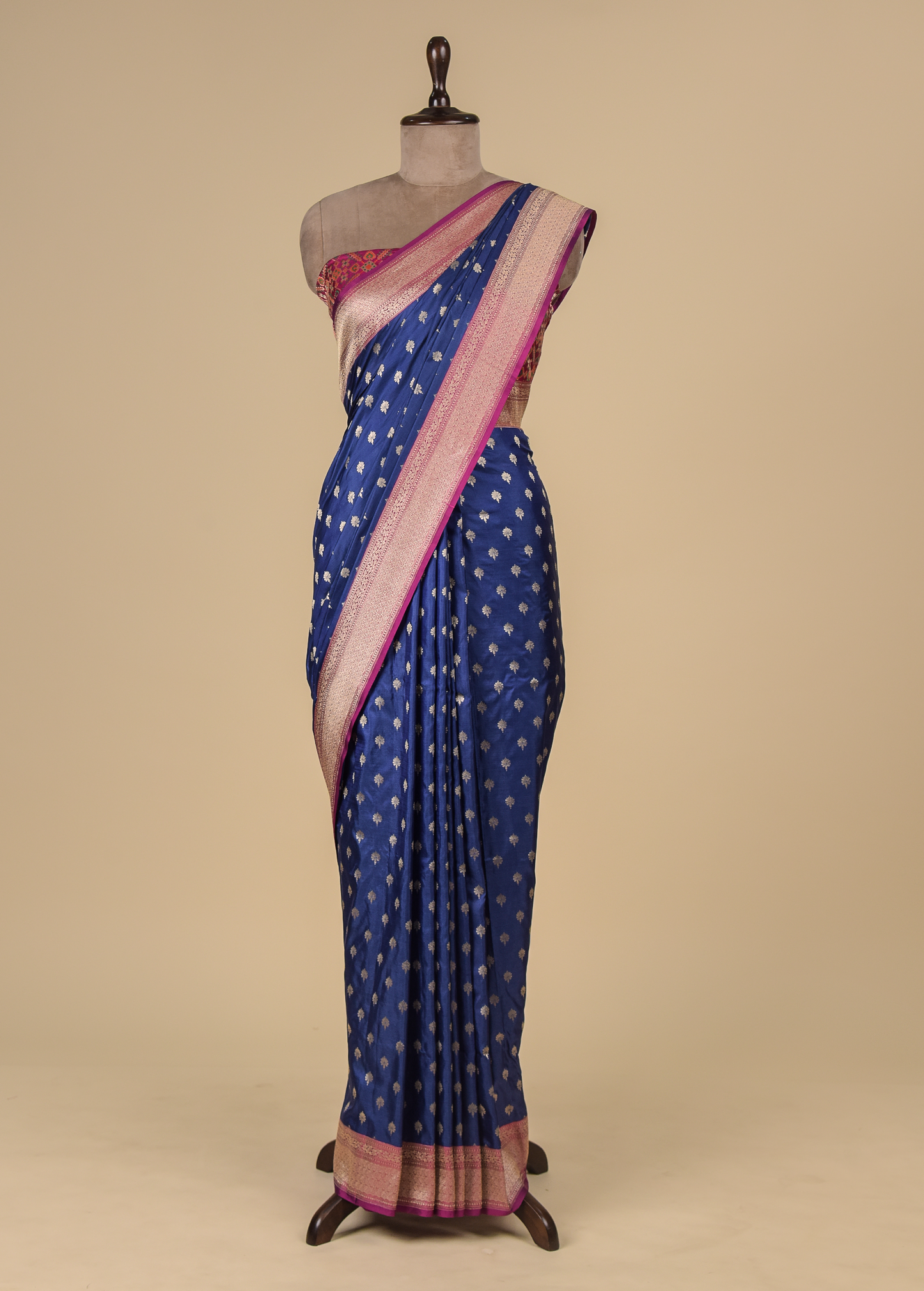 Blue Silk Banarasi Saree