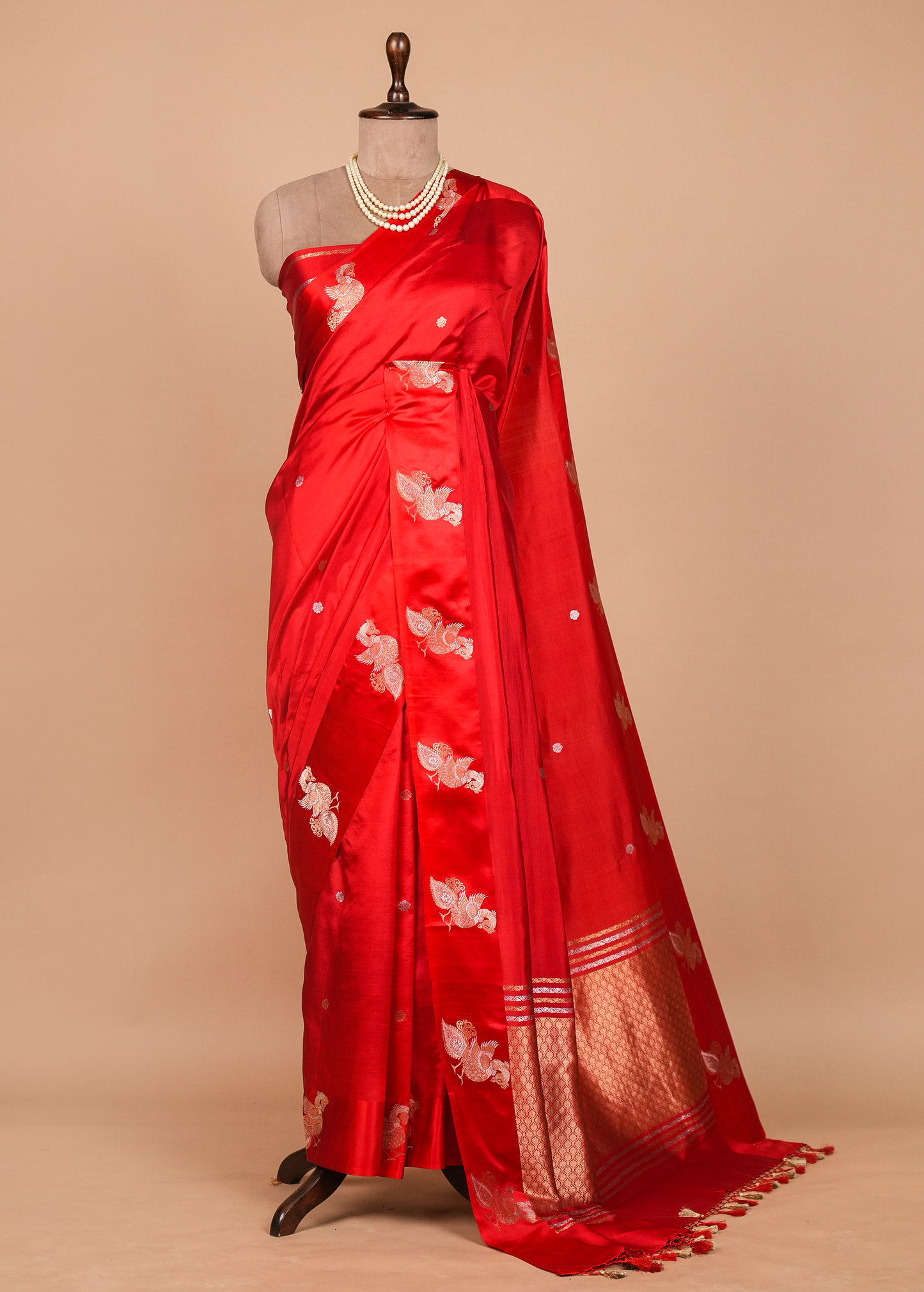 Red Silk Banarasi Saree