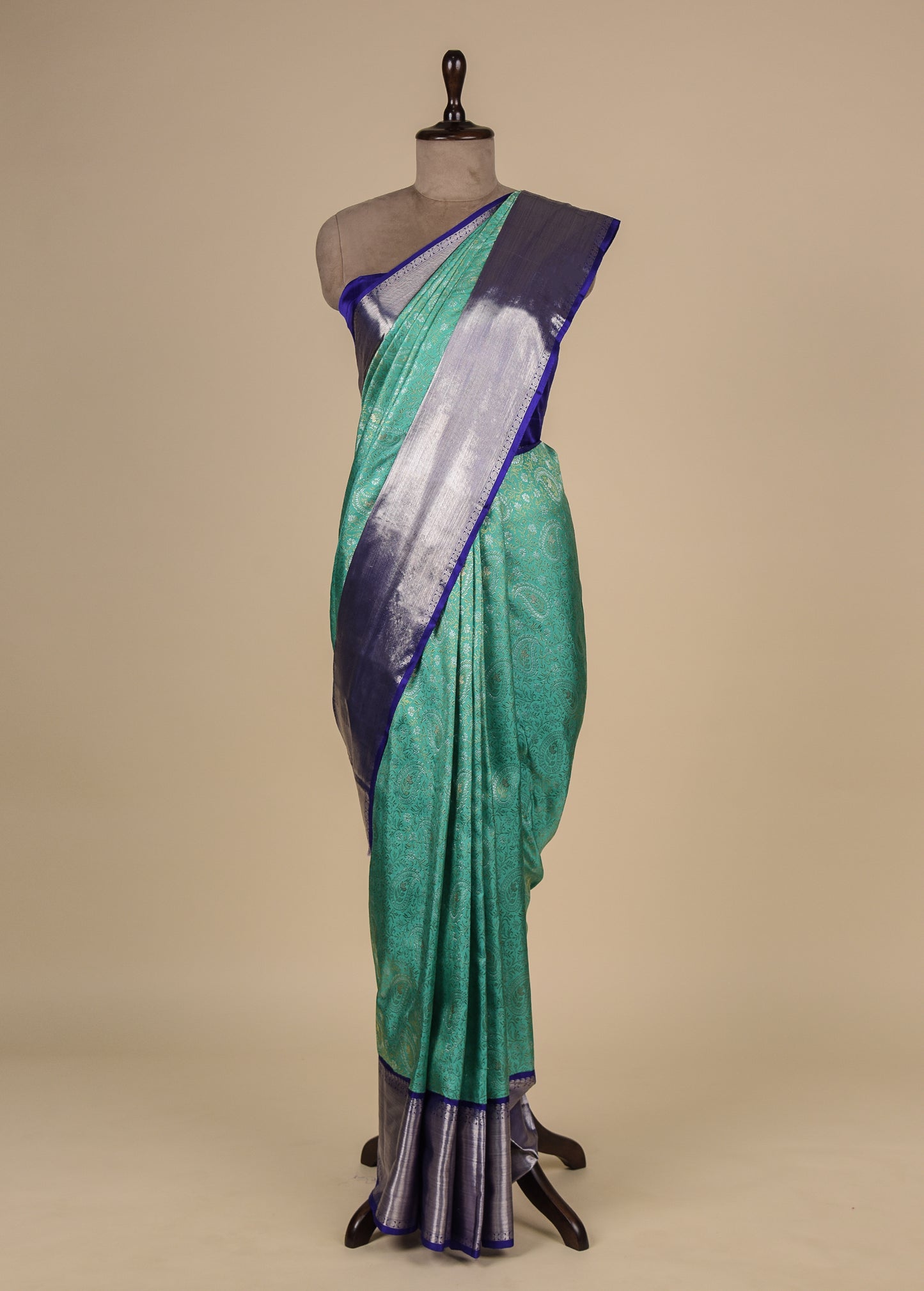 Blue Silk Kanjeevaram Saree