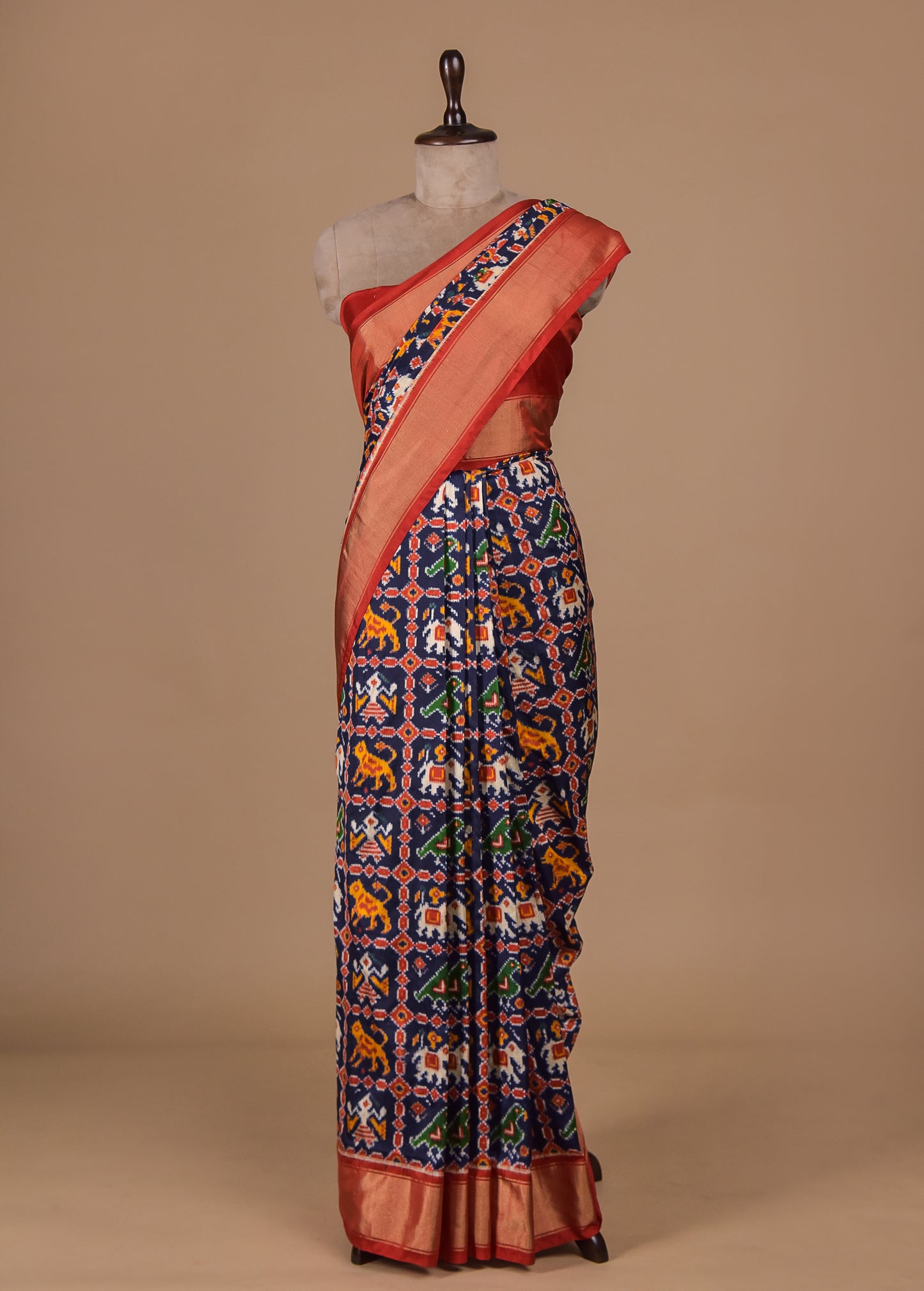 Blue Silk Patola Saree