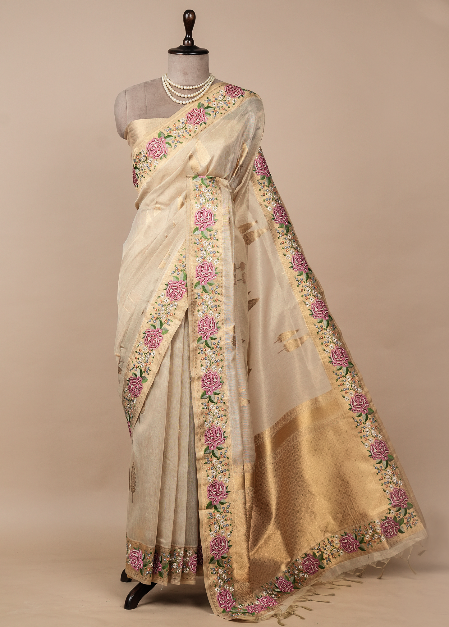 Gold Tissue Banarasi Saree