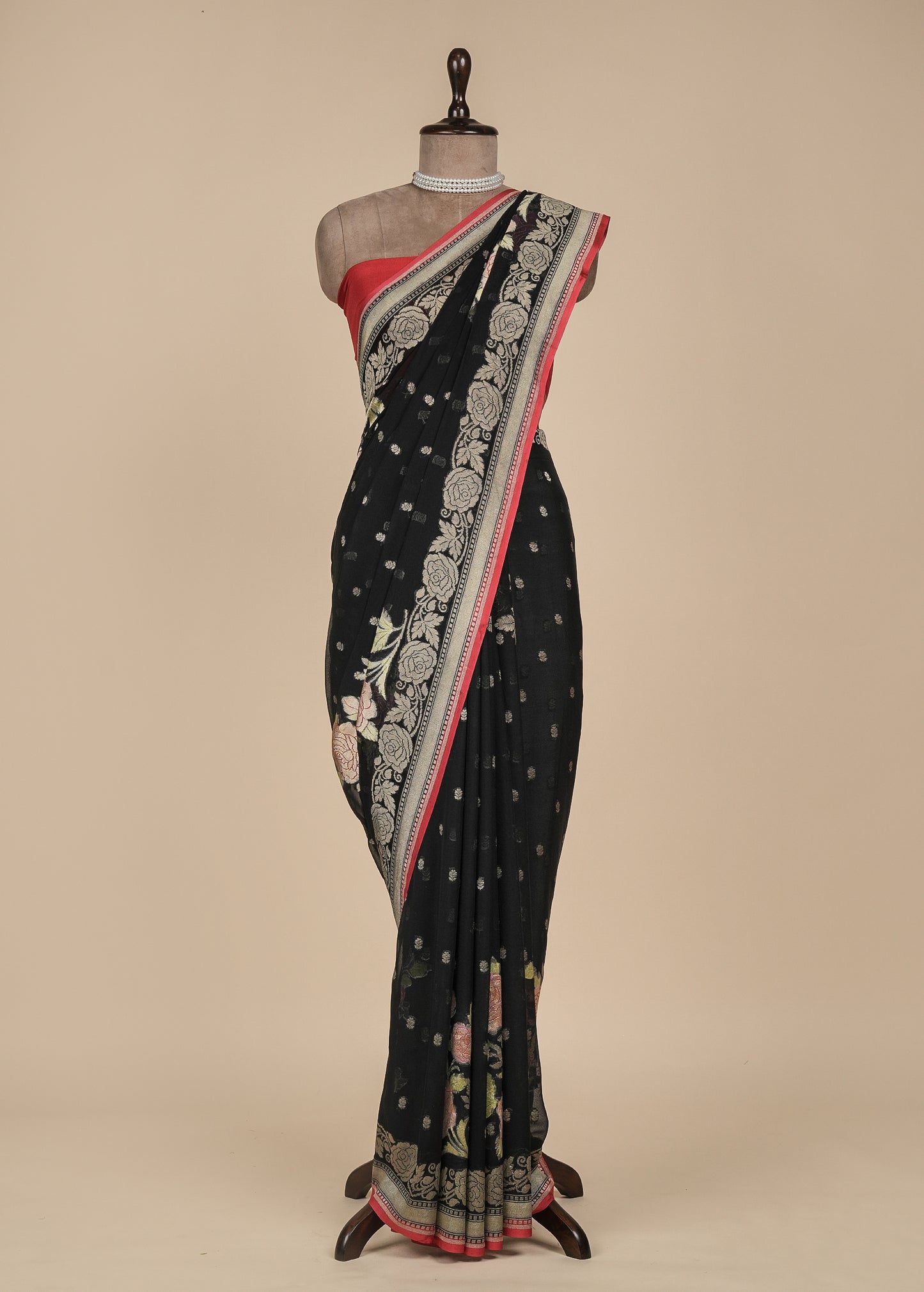 Black Georgette Banarasi Saree