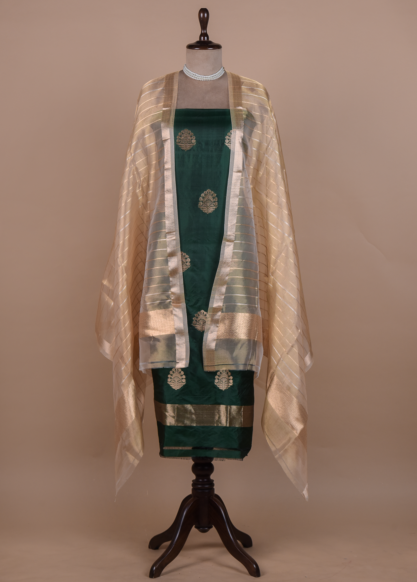 Green Silk Dress Material
