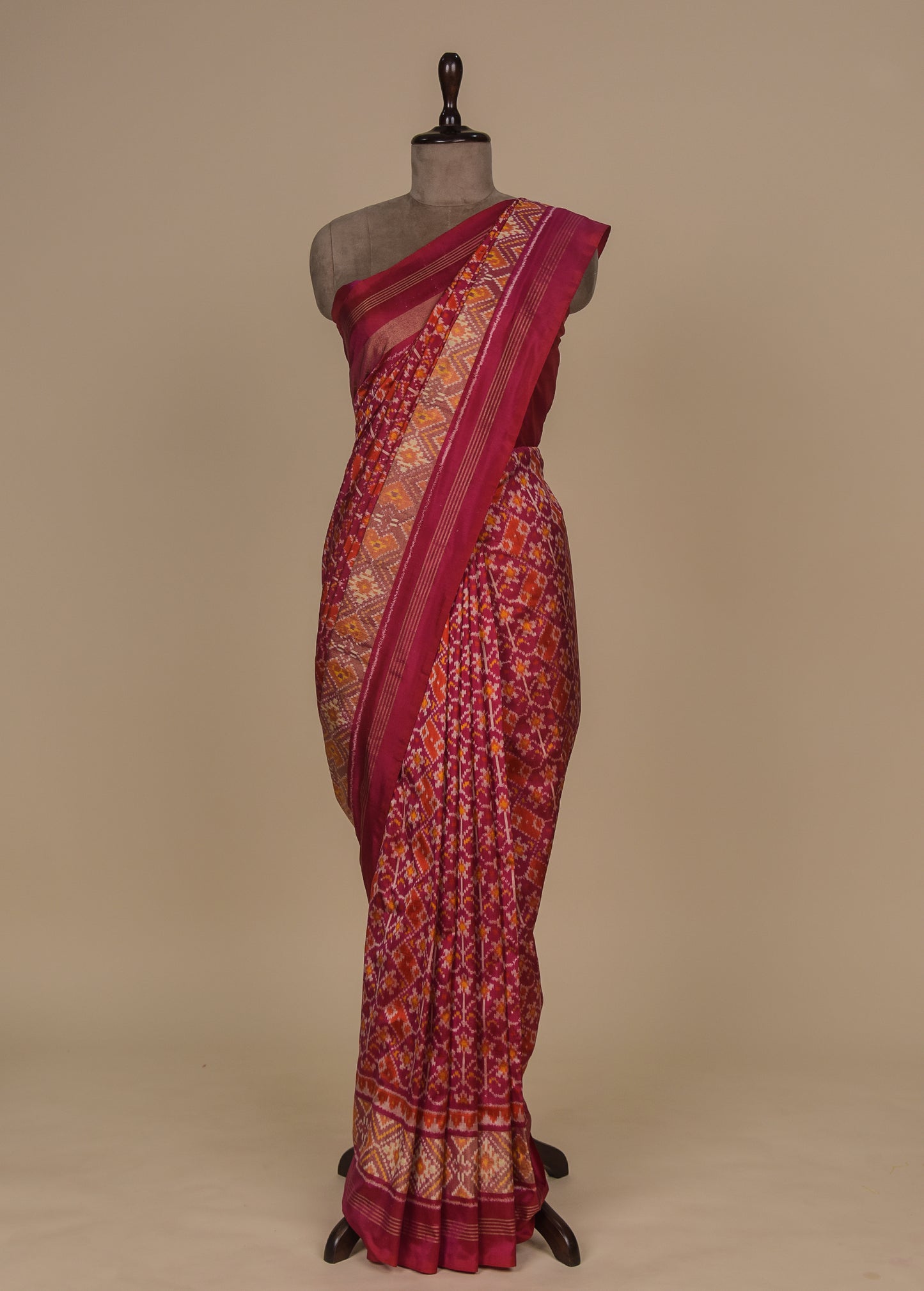Pink Silk Patola Saree