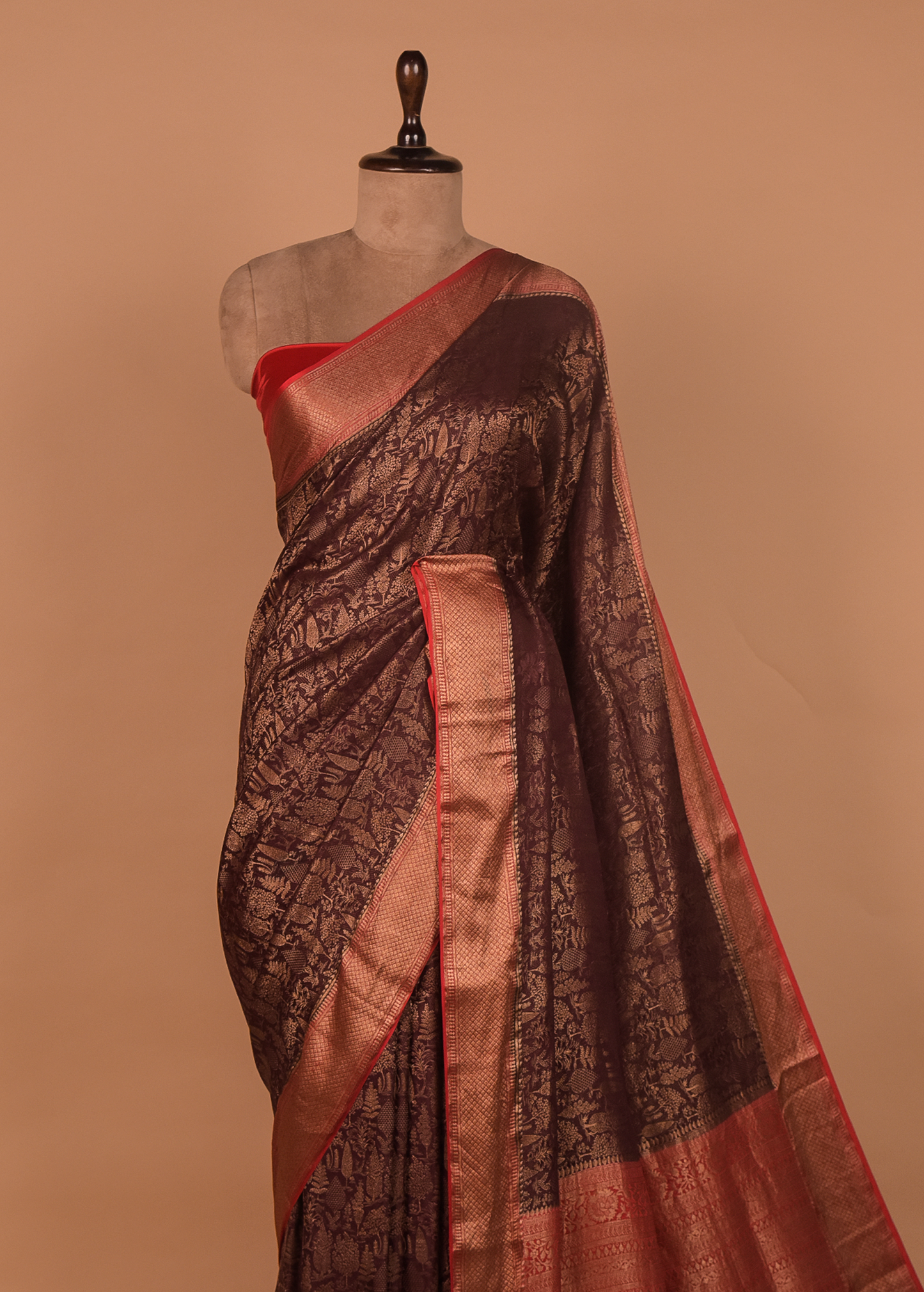 Black Crepe Banarasi Saree