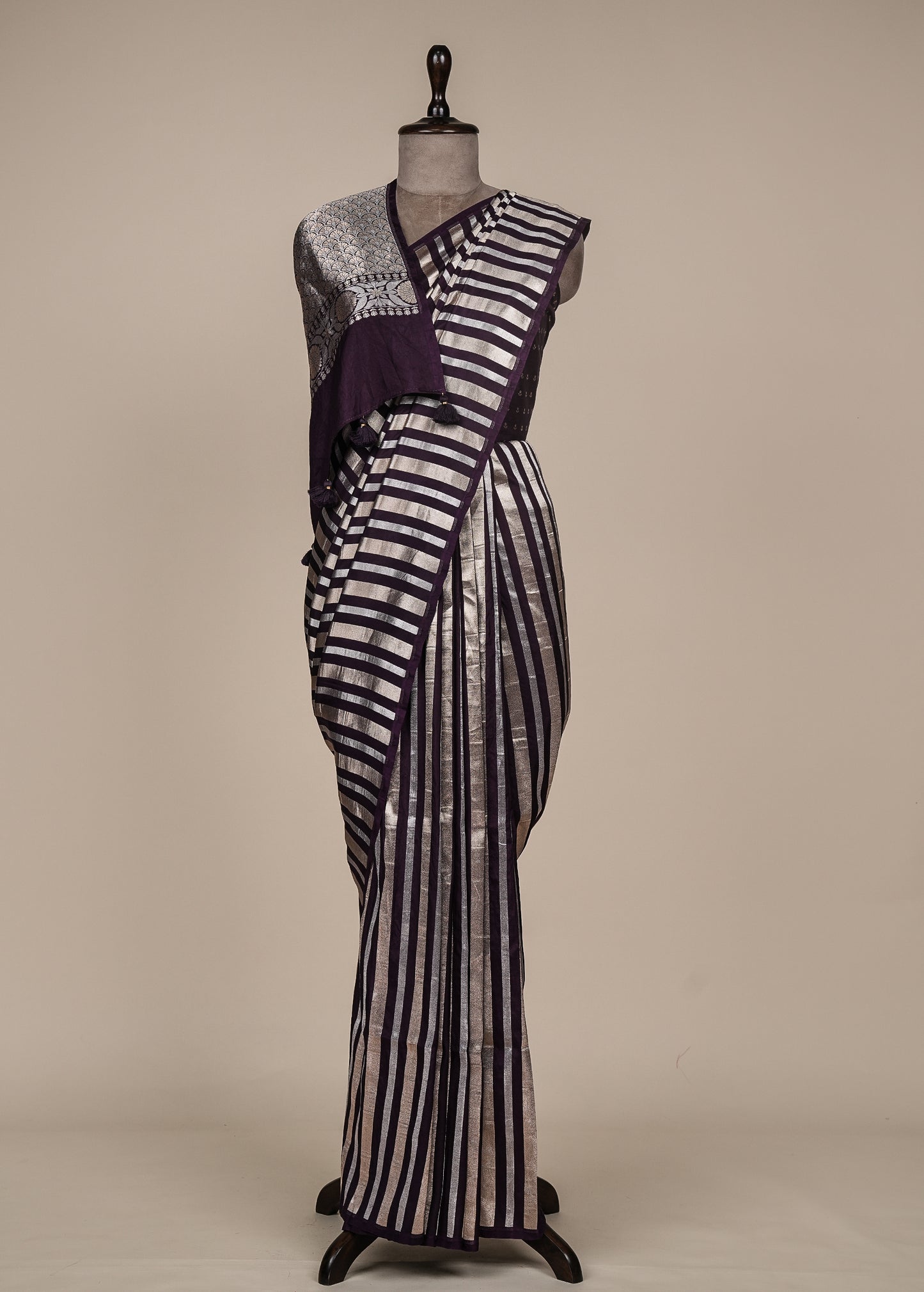 Purple Soft Silk Banarasi Saree
