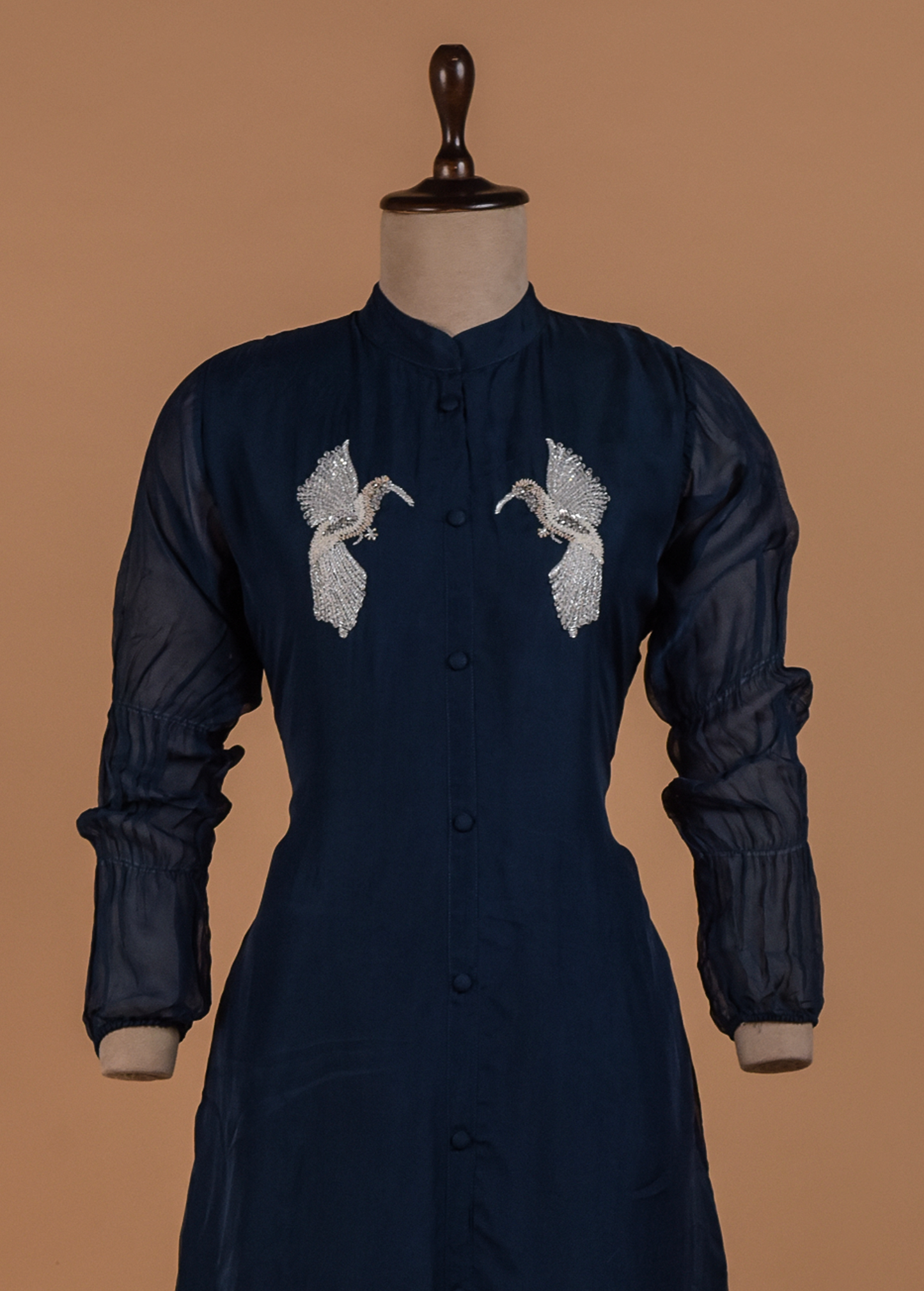 Blue Georgette Coord Set