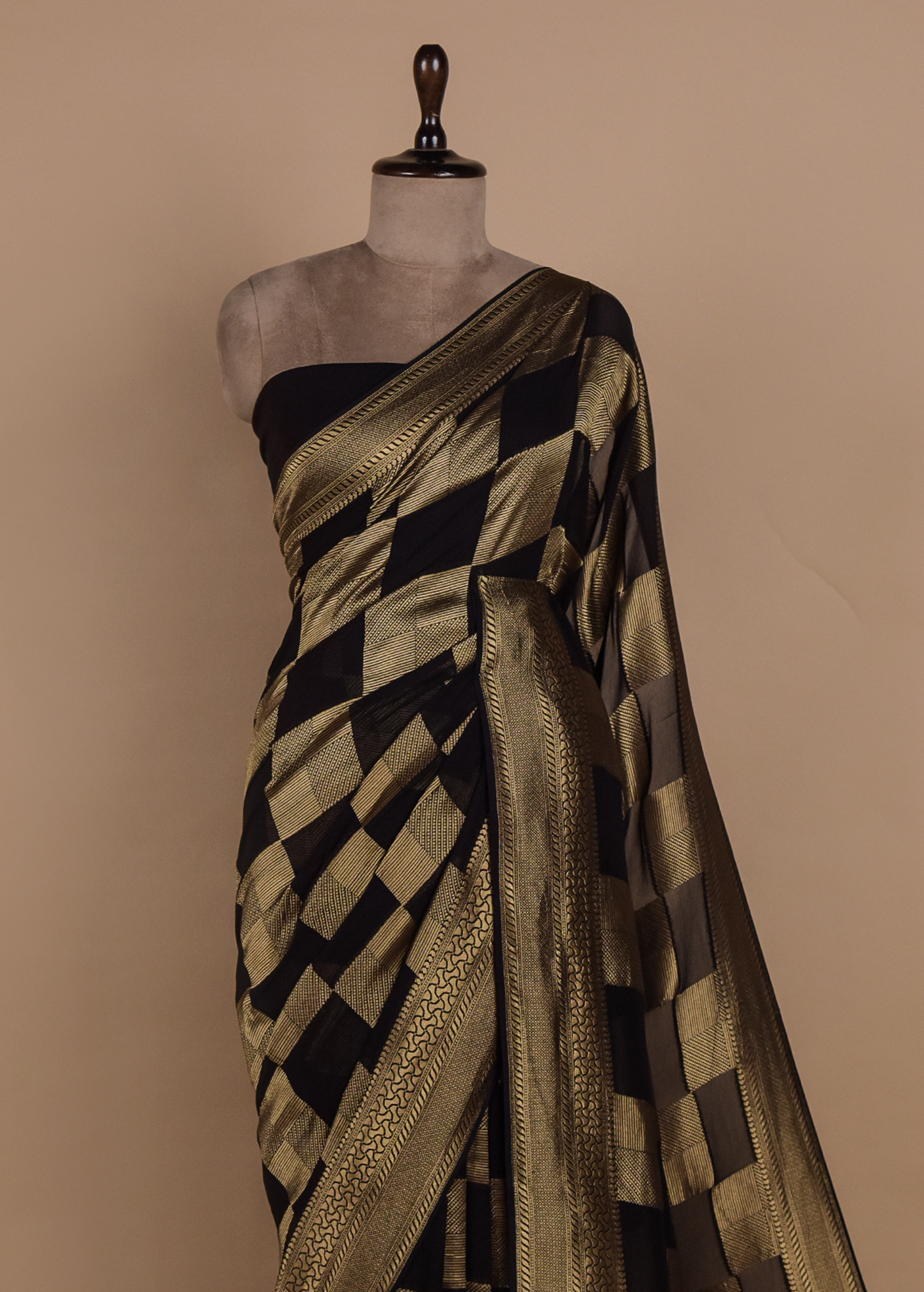 Black Georgette Banarasi Saree