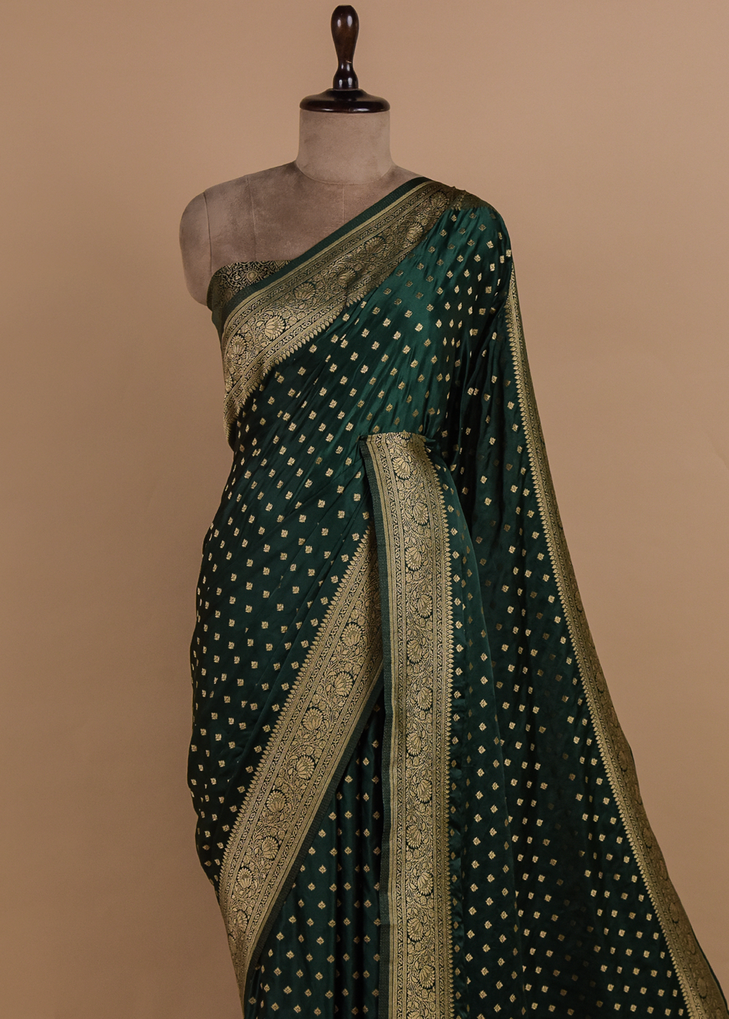 Green Art Crepe Banarasi Saree