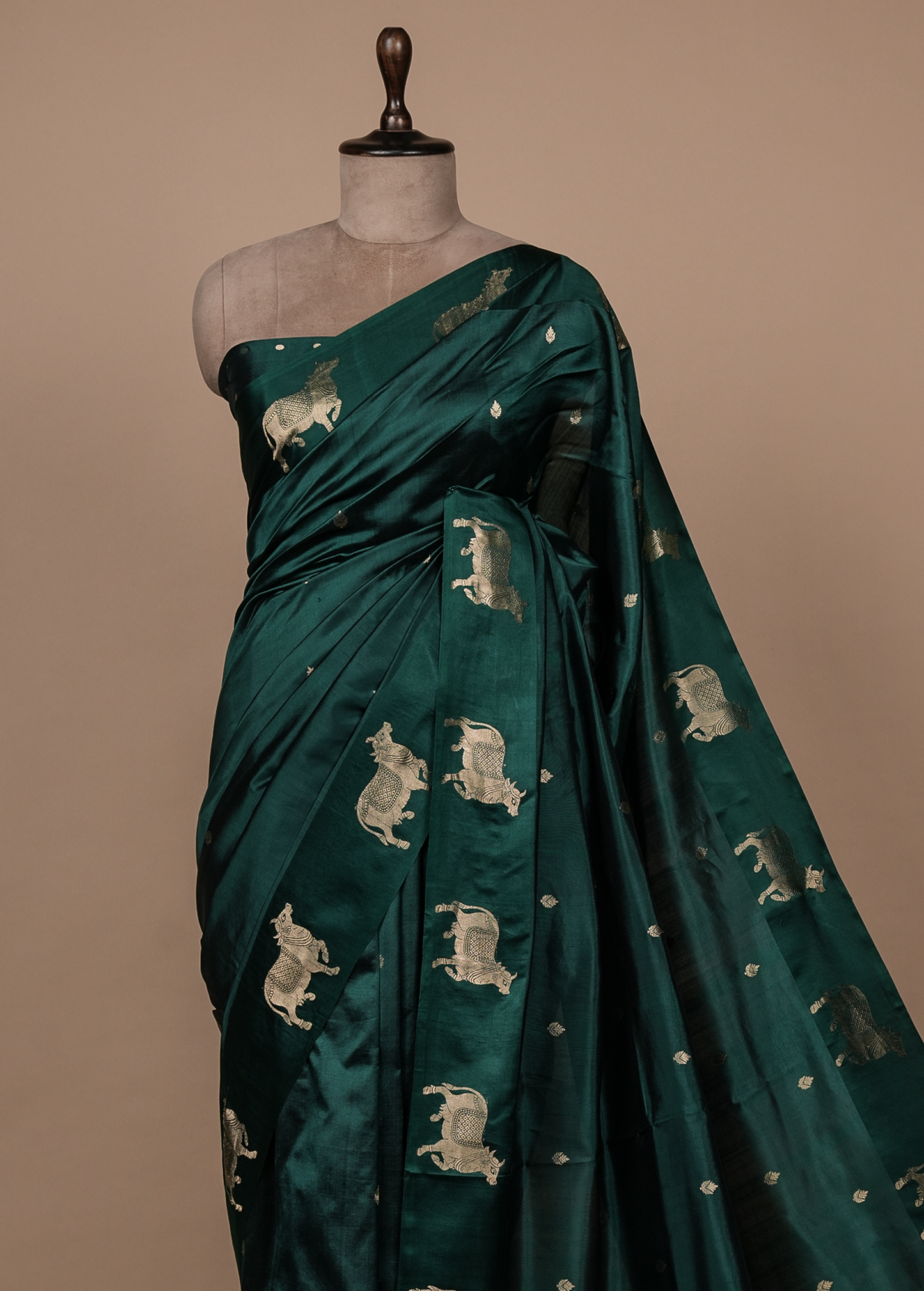 Green Crepe Silk Banarasi Saree