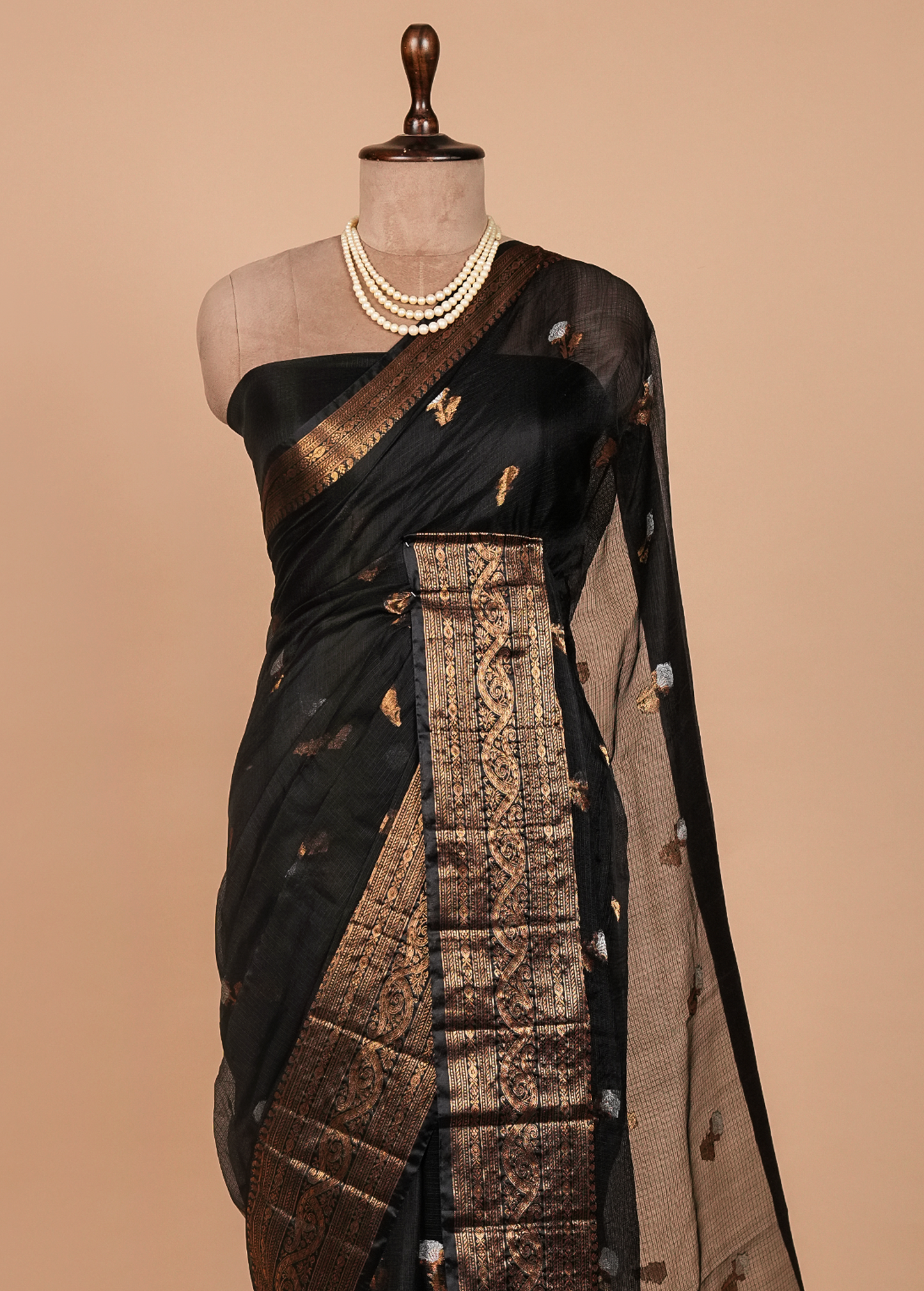 Black Kota Cotton Saree