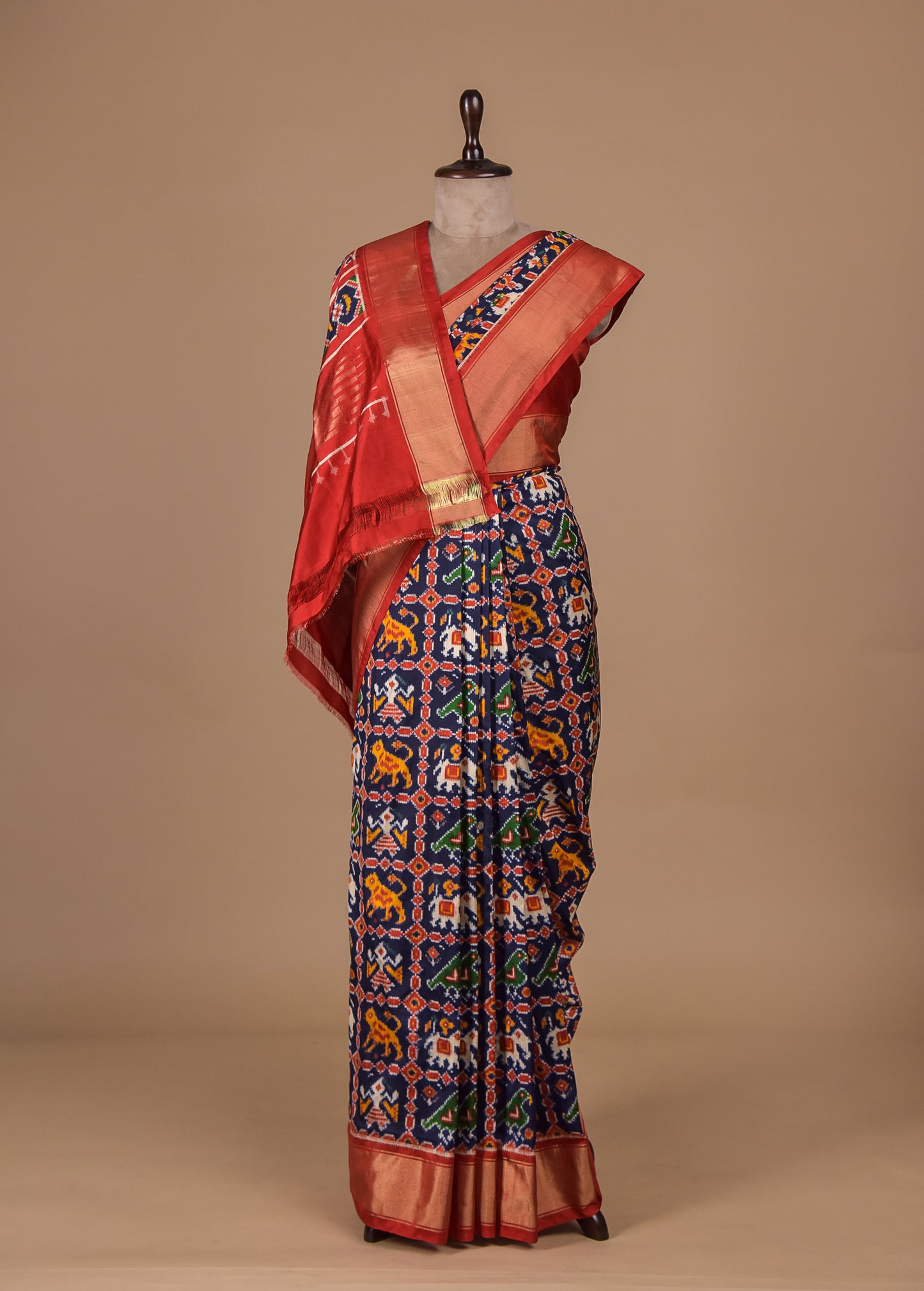 Blue Silk Patola Saree