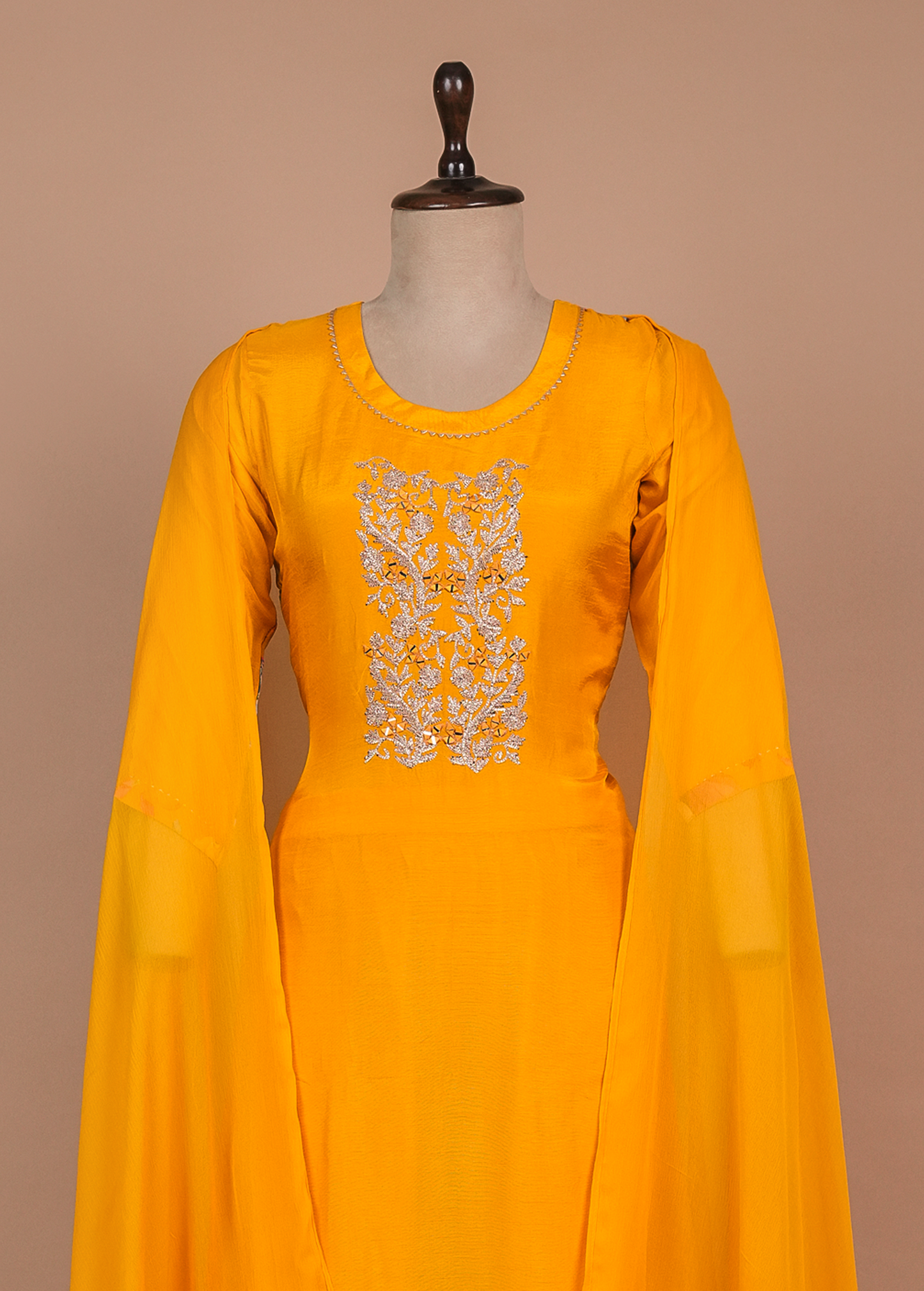 Yellow Muslin Cotton Straight Set