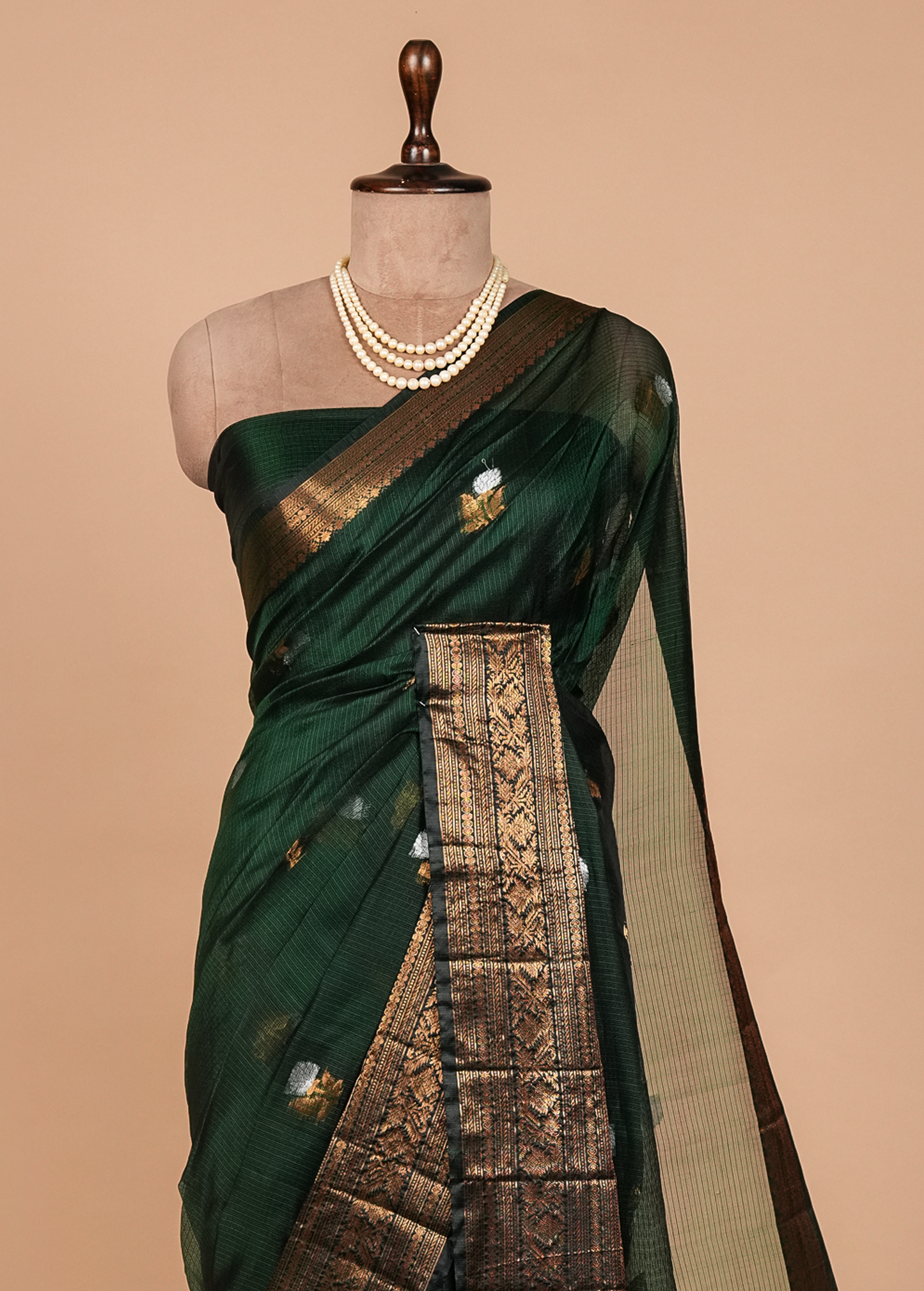 Green Kota Cotton Saree