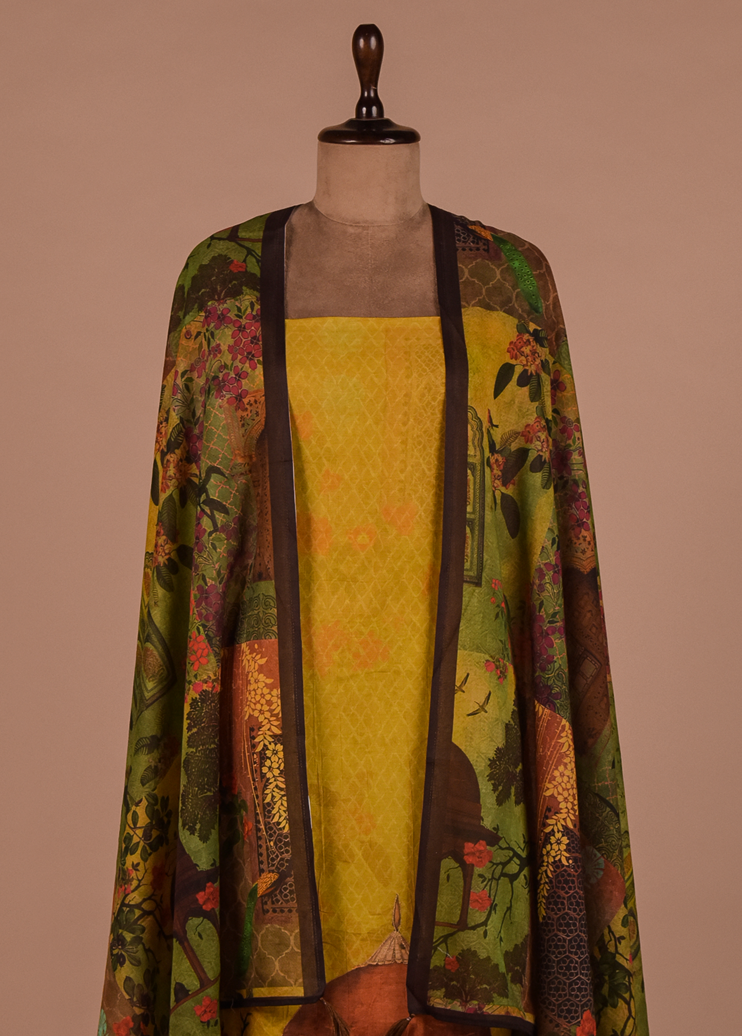 Multicoloured Mulmul Cotton Dress Material