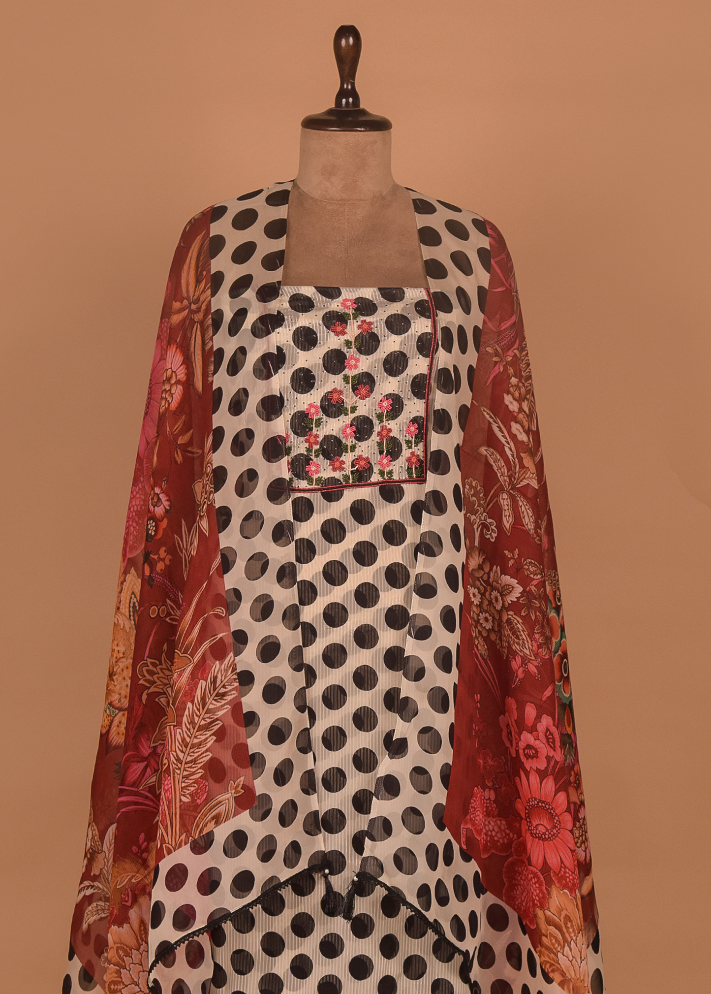 Multicoloured Organza Dress Material