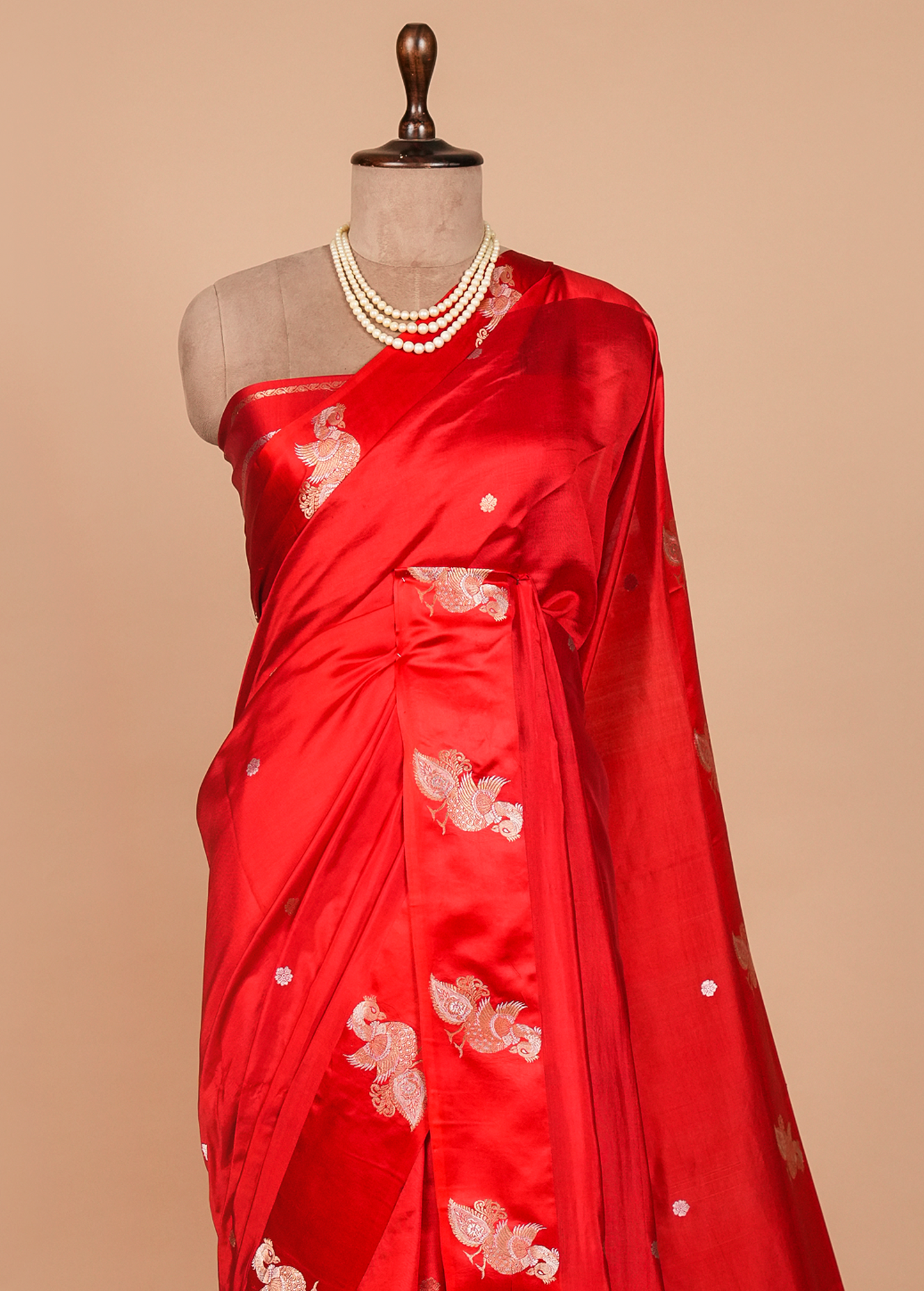 Red Silk Banarasi Saree