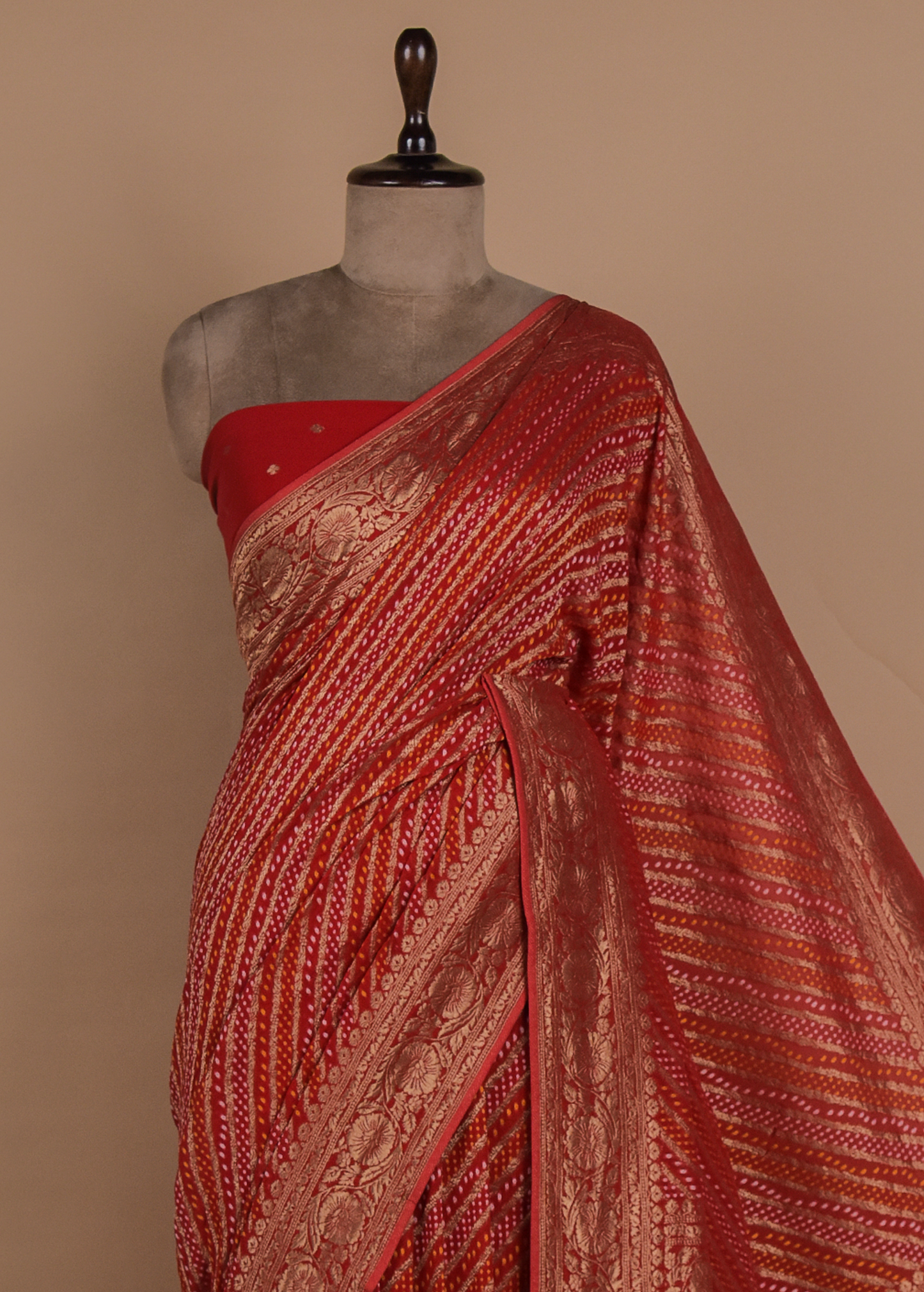 Red Georgette Banarasi Saree
