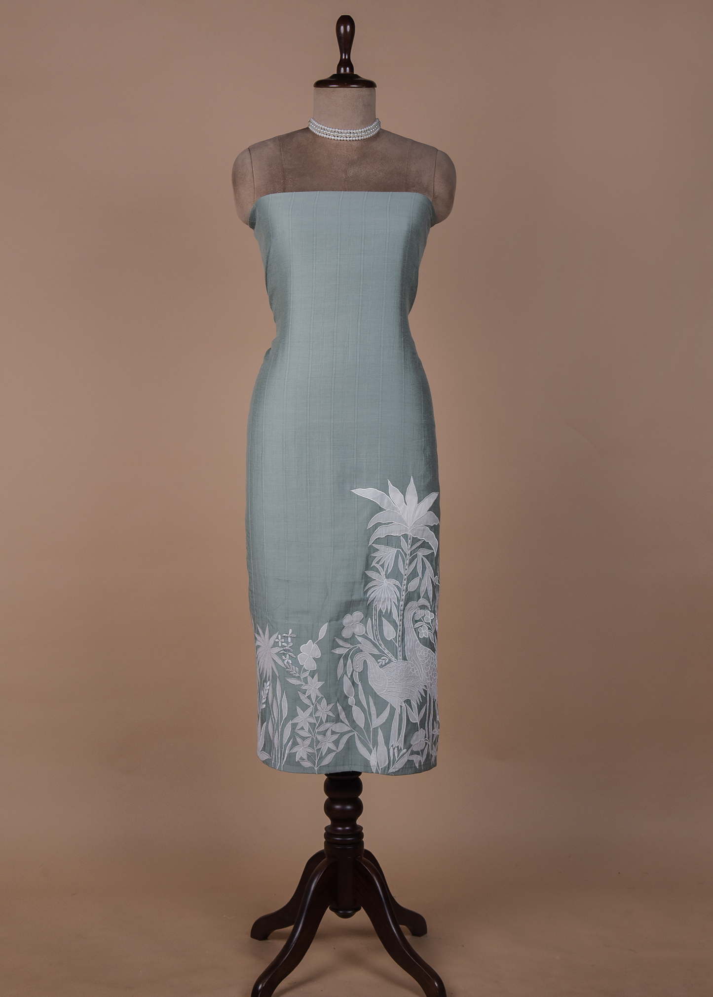 Blue Mulmul Cotton Dress Material