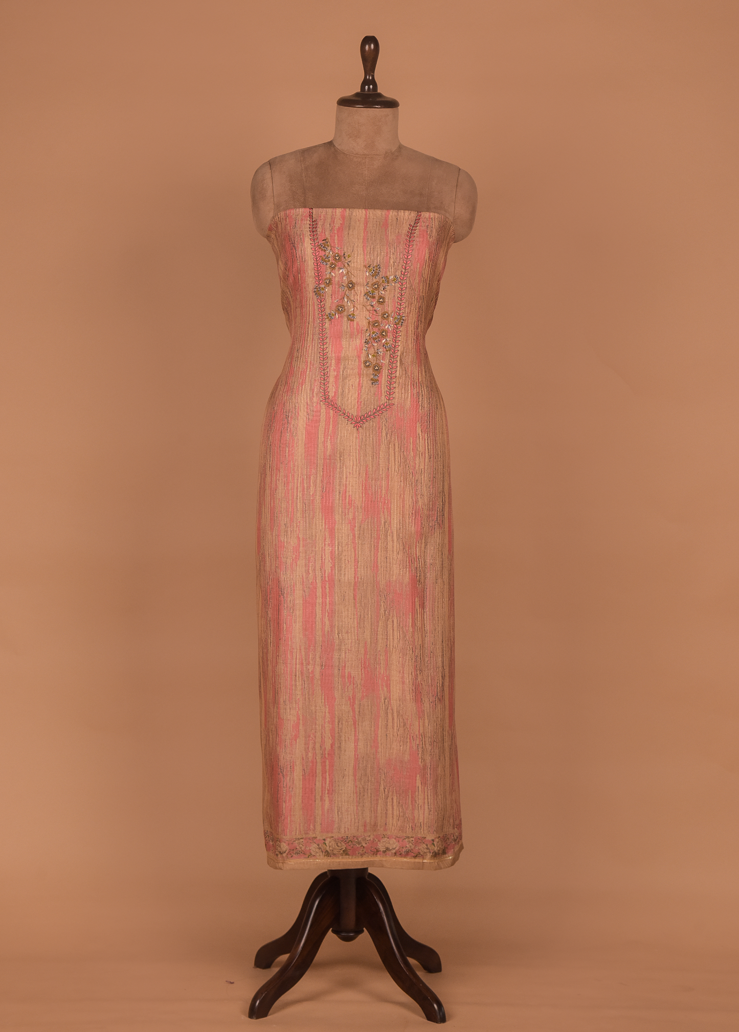 Pink Cotton Dress Material