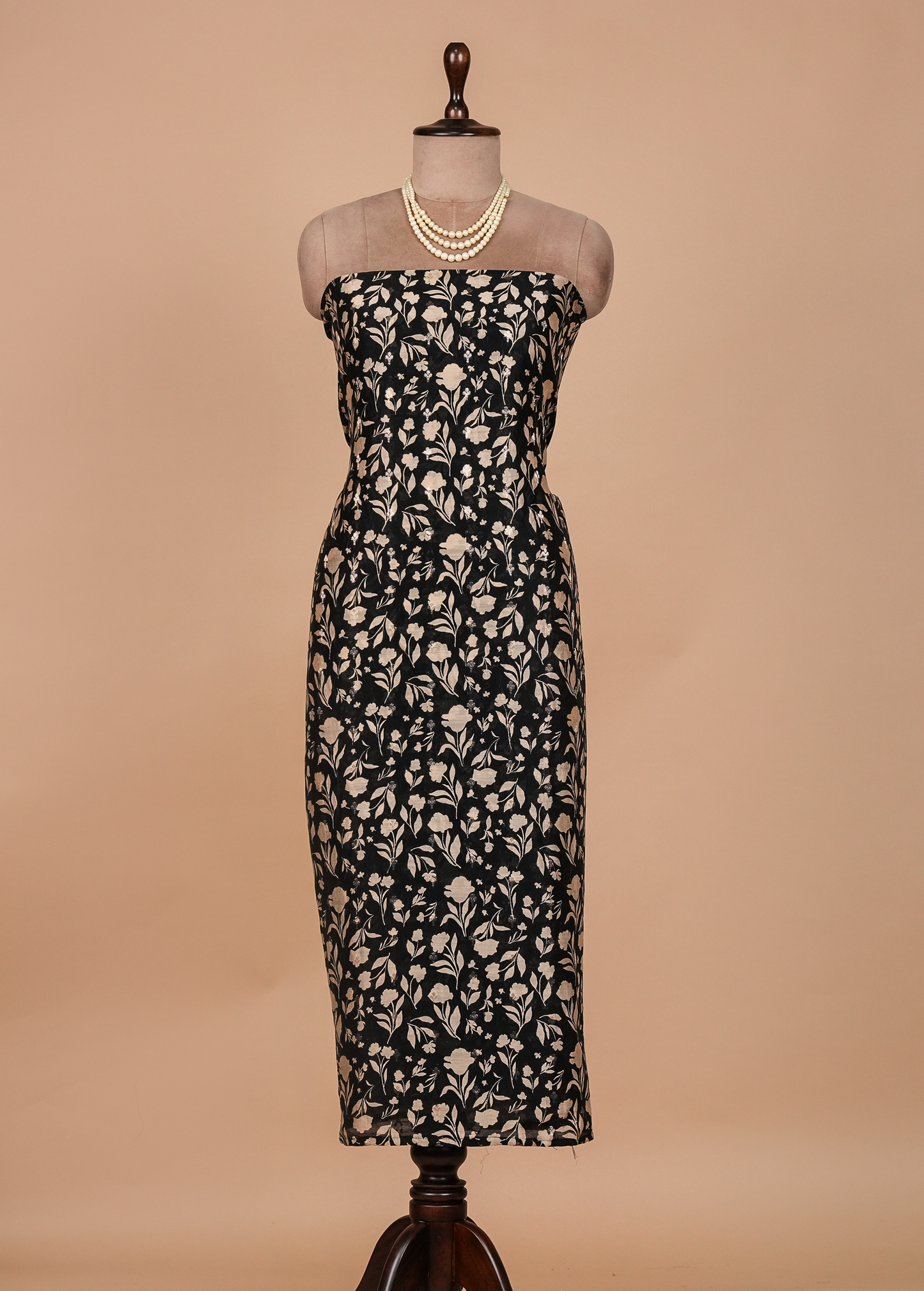 Black And White Cotton Dress Material