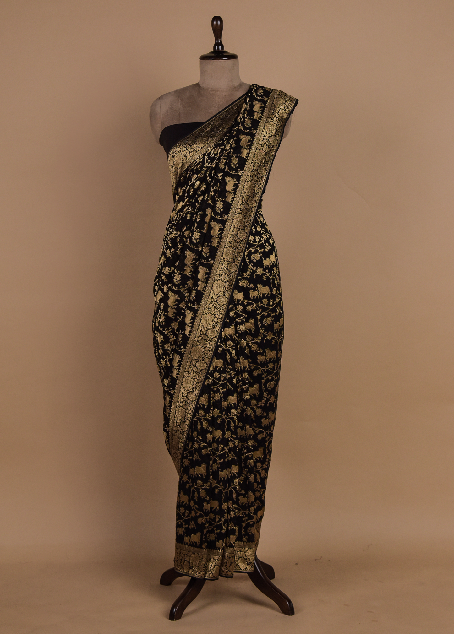 Black Georgette Banarasi Saree