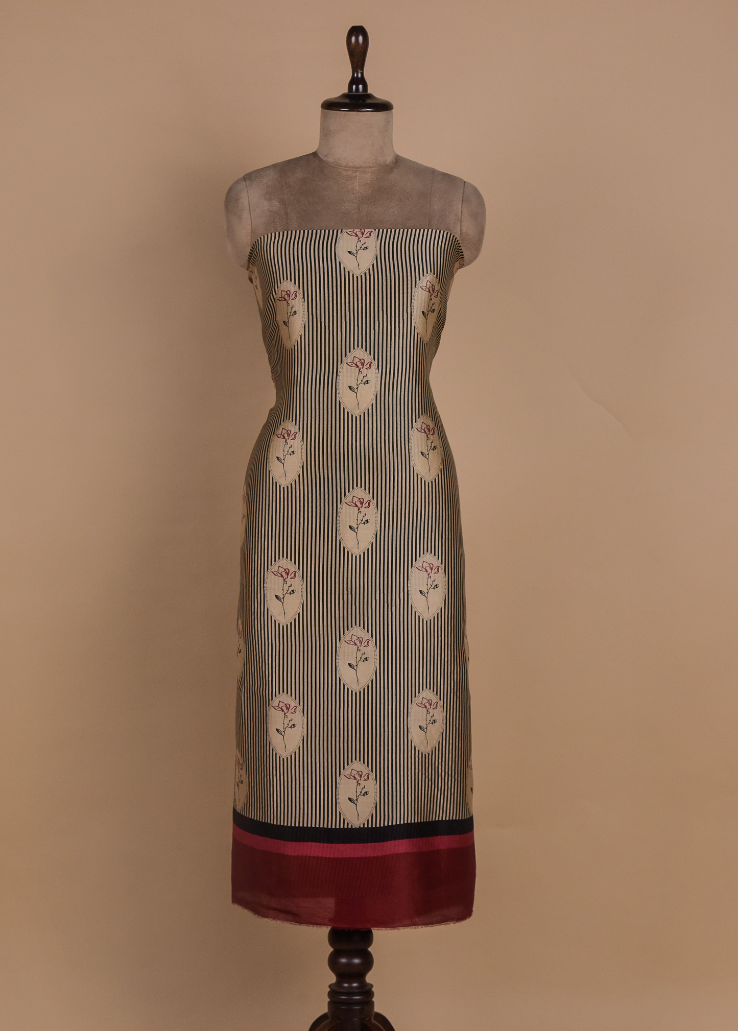 Multicoloured Chanderi Dress Material